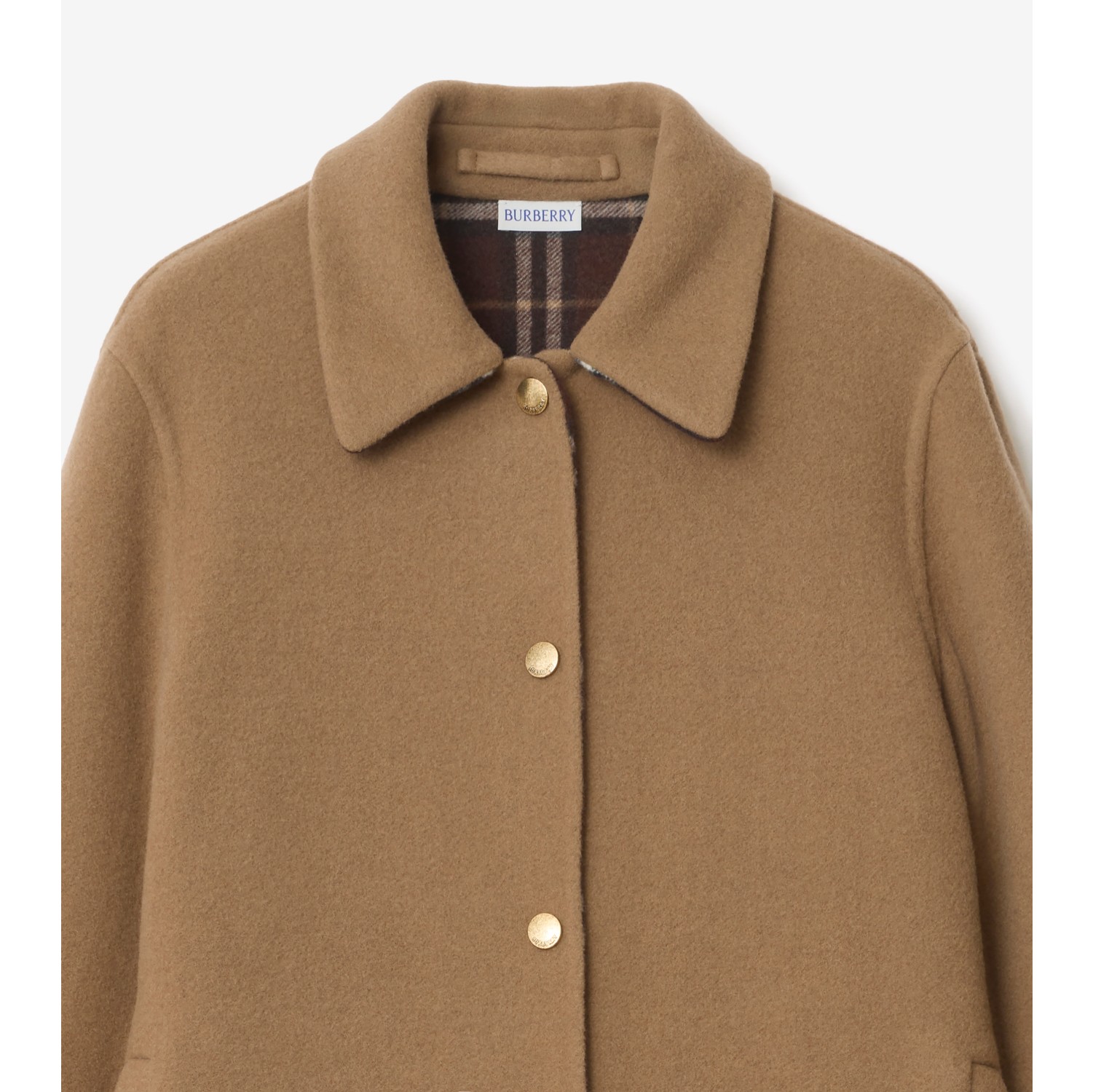 Wool Overshirt in Camel brown/treacle brown - Women | Burberry® Official