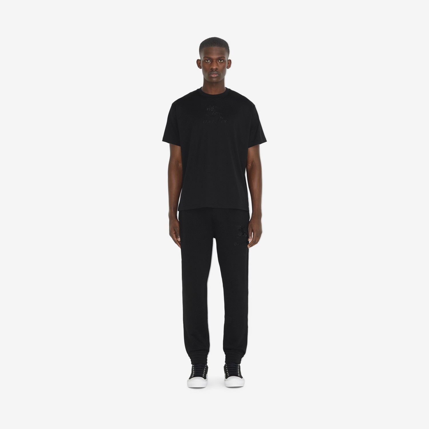 Pantalones de jogging en algodón con EKD (Negro) - Hombre | Burberry® oficial