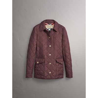 burgundy burberry jacket