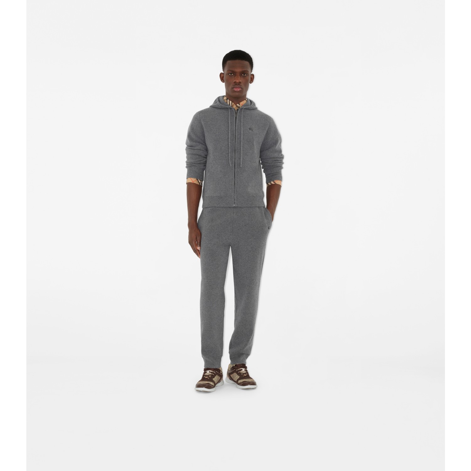 Cashmere Blend Zip Hoodie