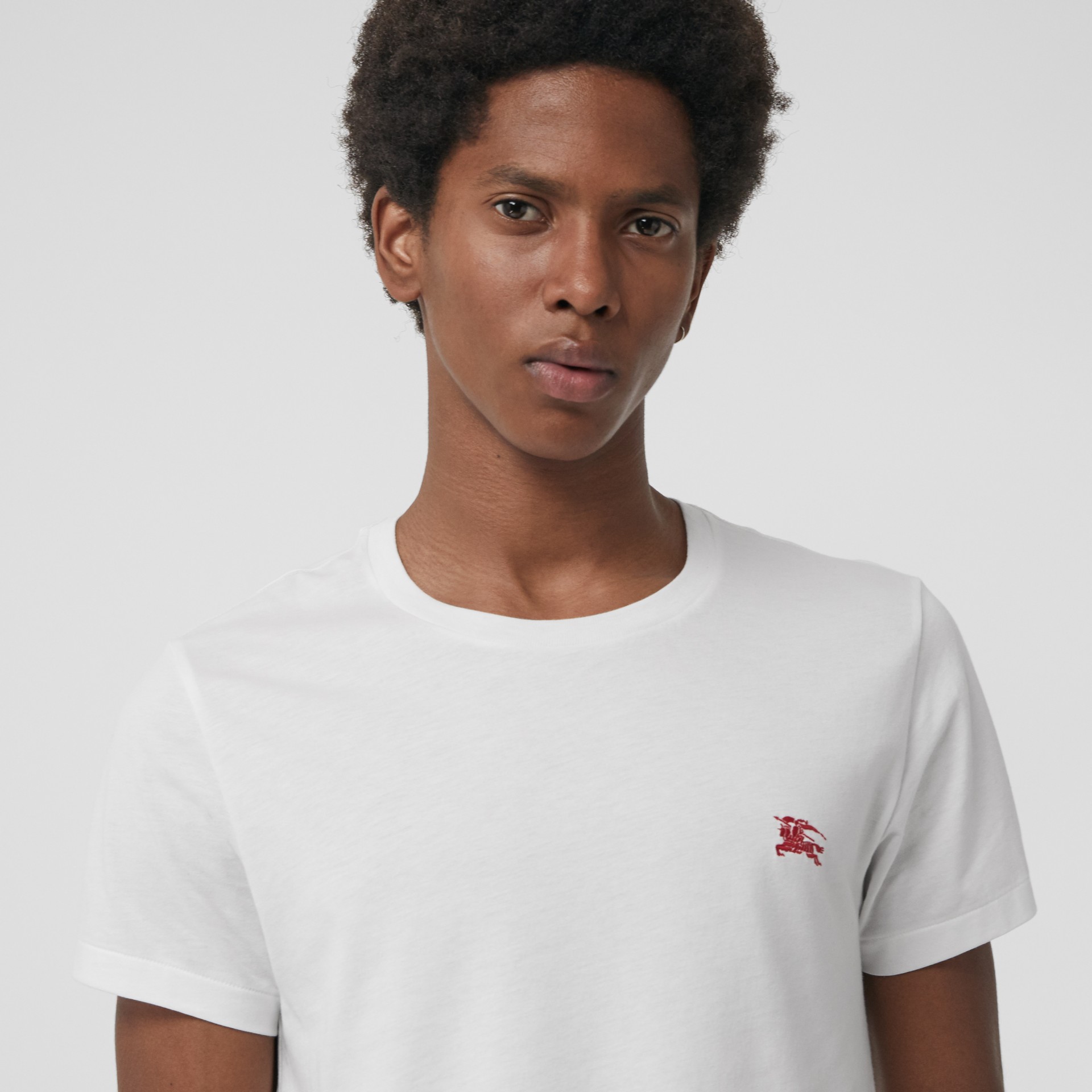 Cotton Jersey T-shirt in White - Men | Burberry United States