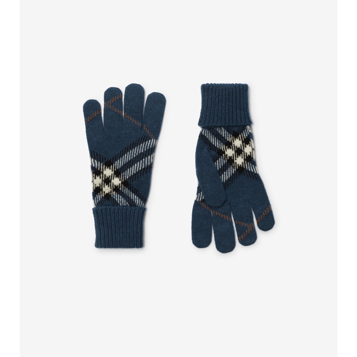  Check Cashmere Blend Gloves