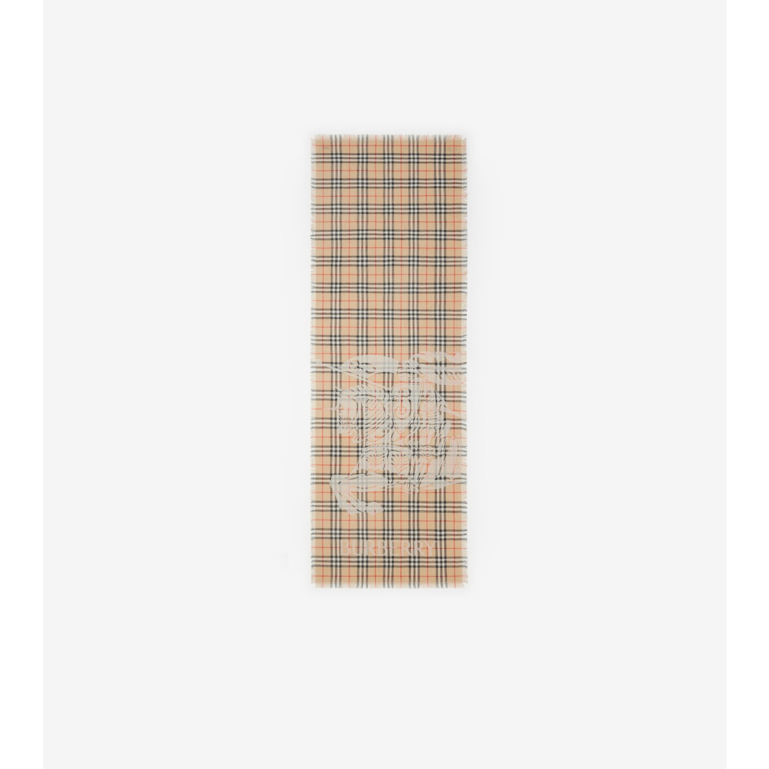 Wide EKD Check Wool Scarf