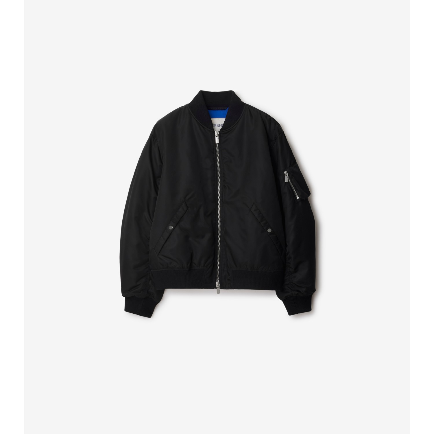 Burberry black cheap bomber jacket