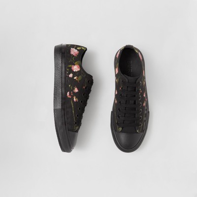 rose print sneakers