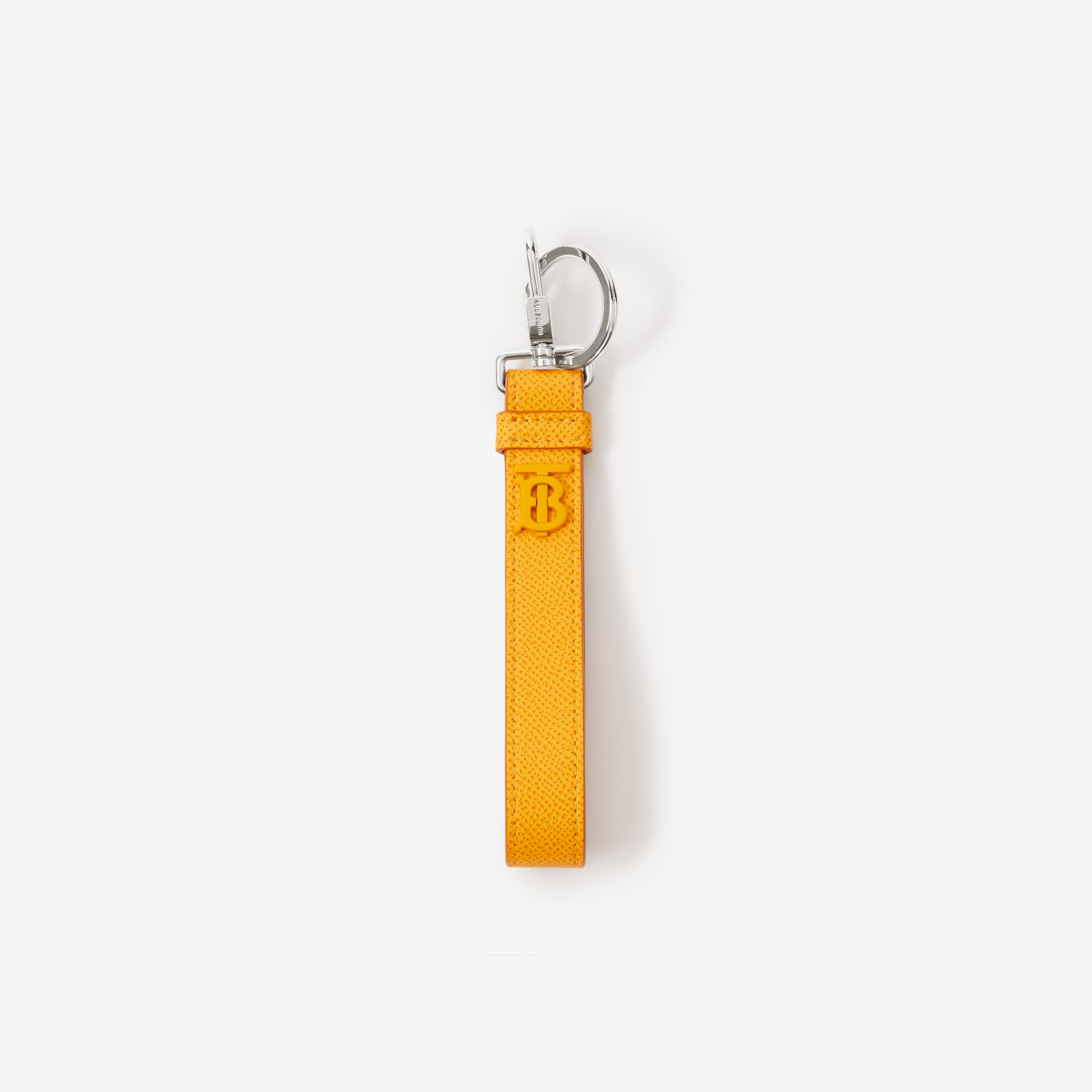 Monogram Motif Grainy Leather Key Ring in Marigold - Men | Burberry®  Official