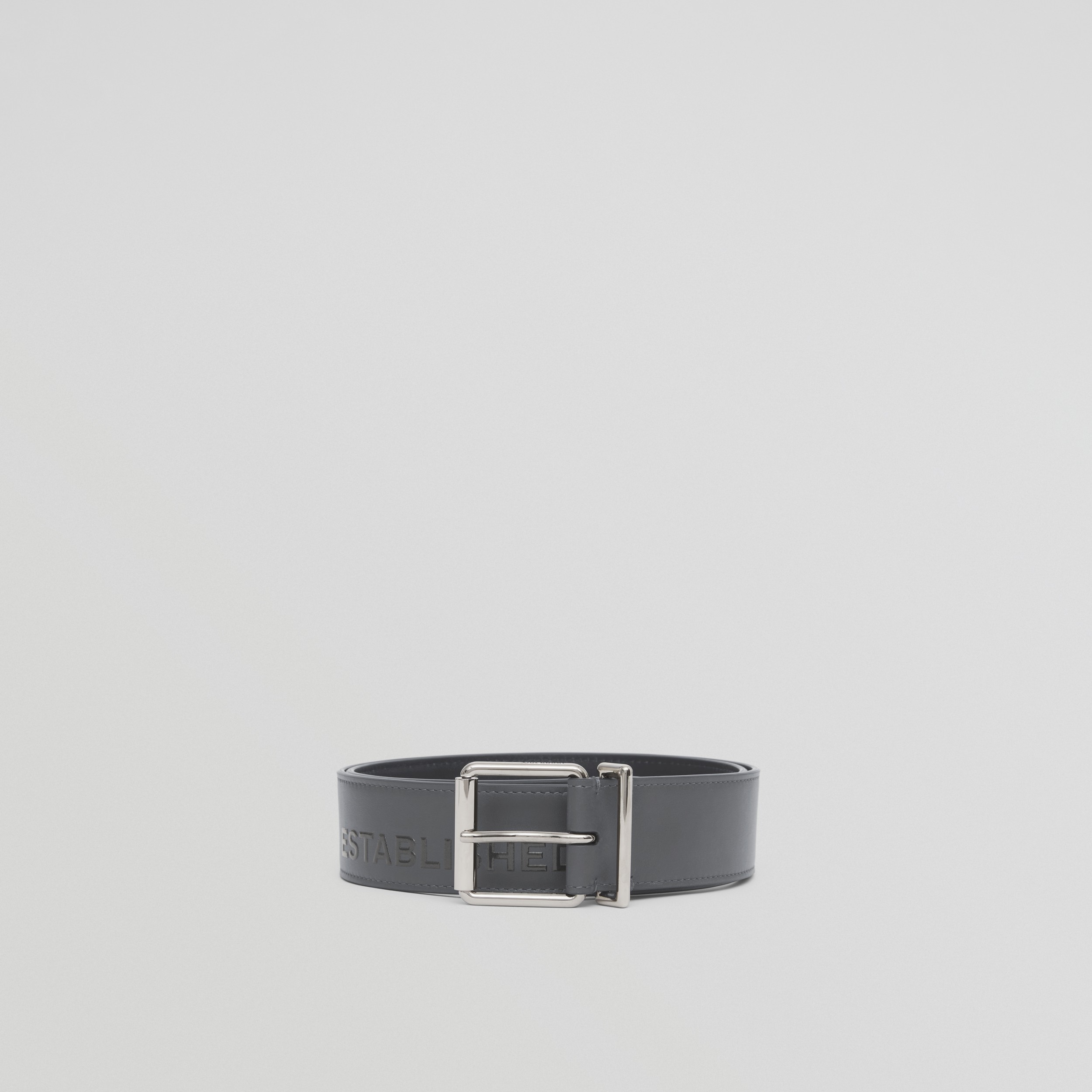 Til Ni labyrint Far Horseferry Print Leather Belt in Sepia Grey - Men | Burberry® Official
