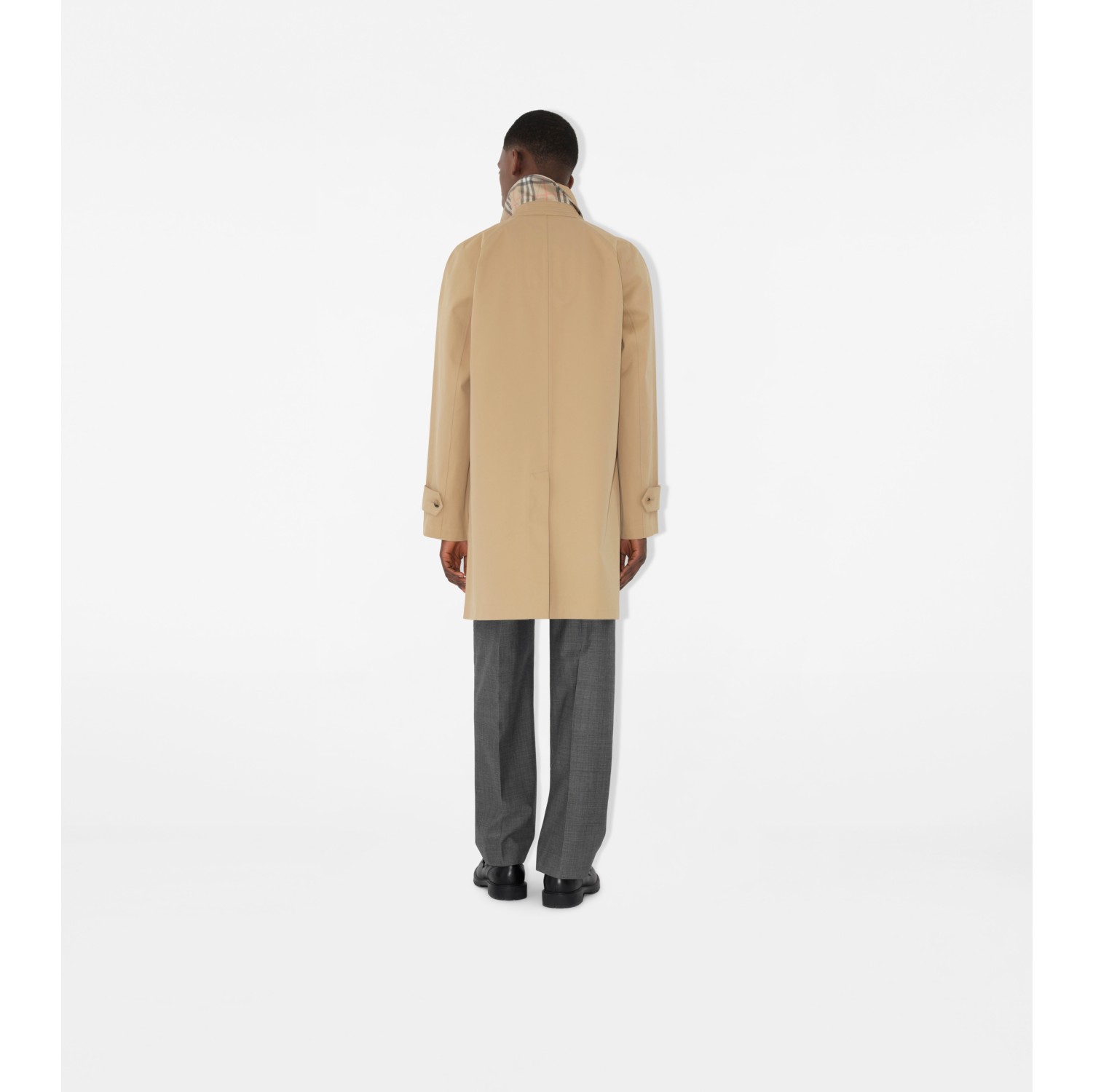 Mid-length Bonded Gabardine Car Coat