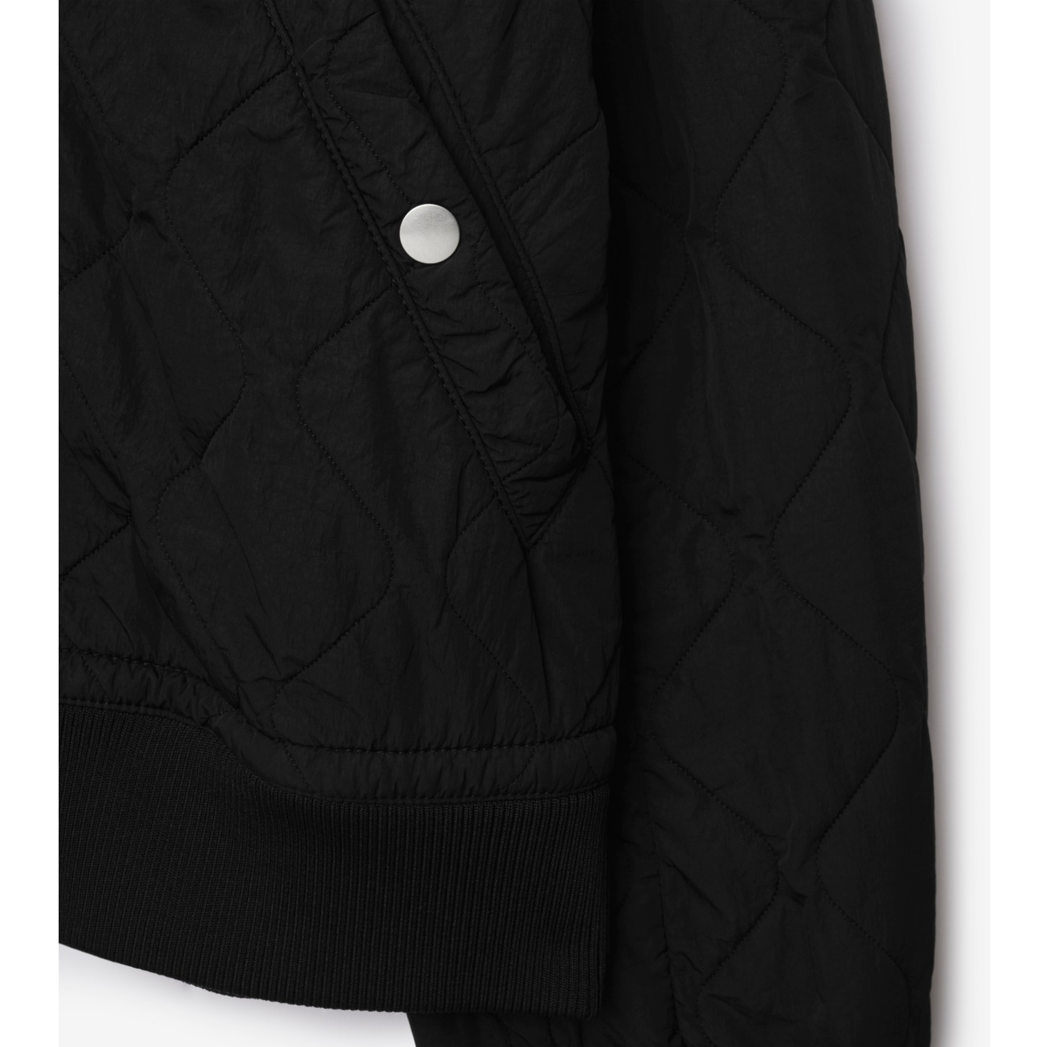 Quilted Nylon Bomber Jacket in Onyx - Men