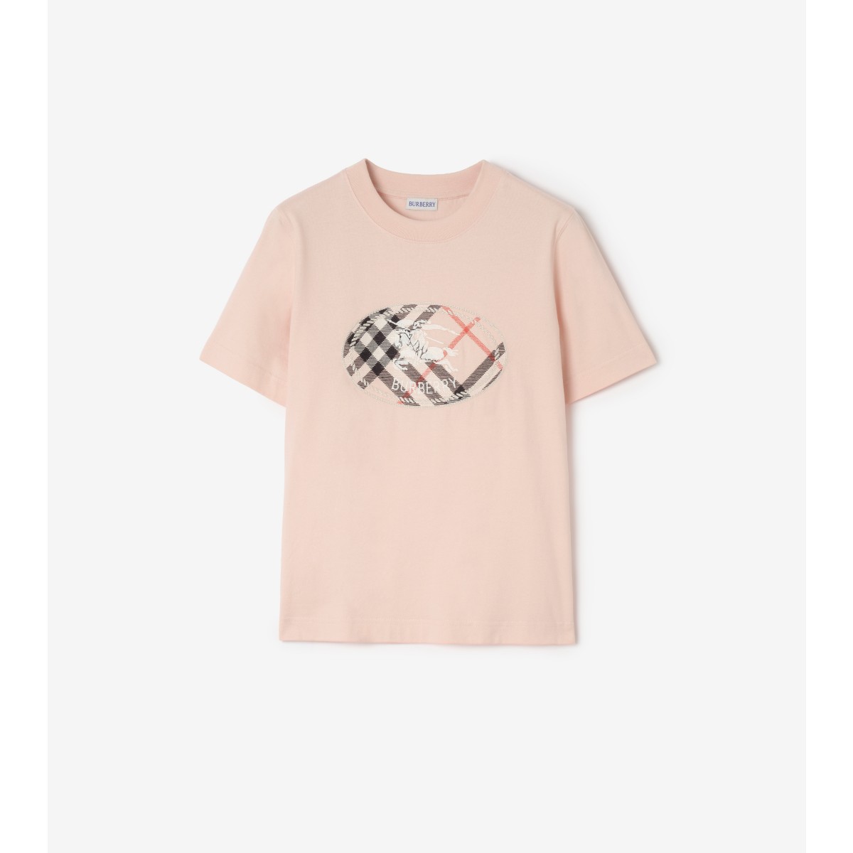  Check Knight Stamp Cotton T-shirt