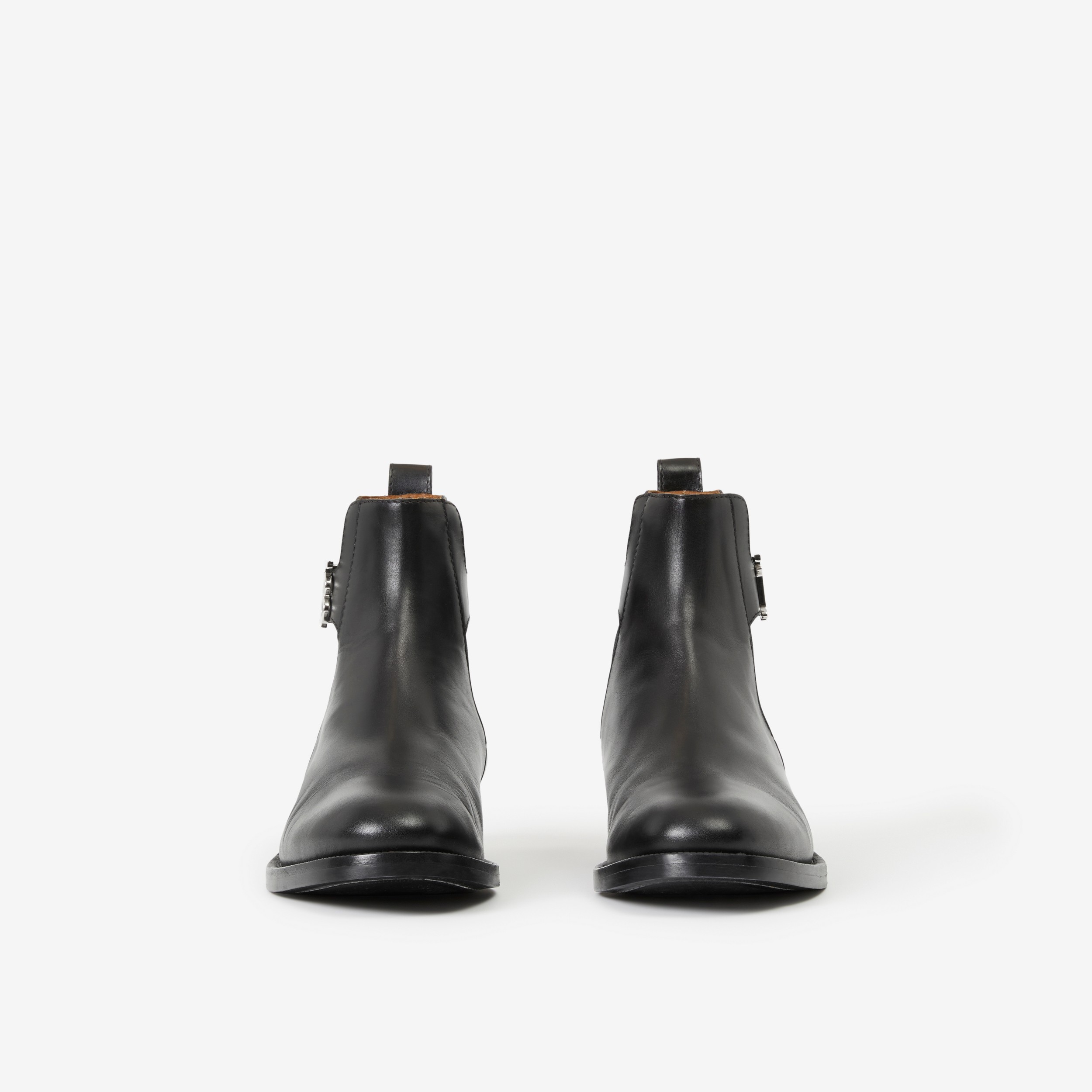 Monogram Motif Leather Chelsea Boots in Black - Men | Burberry® Official - 2