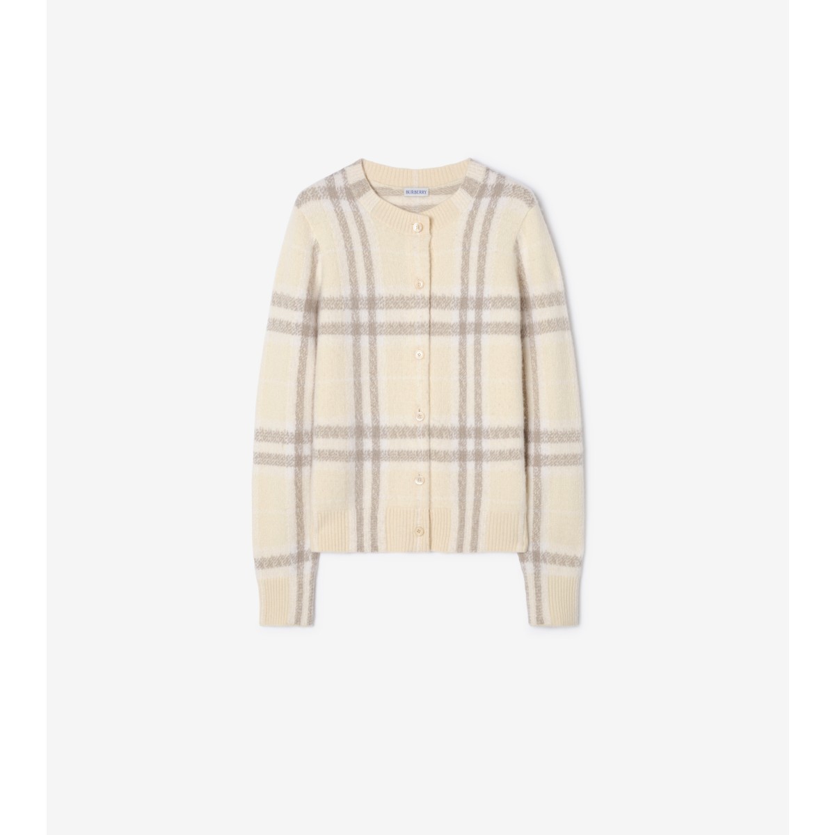  Check Cashmere Cardigan