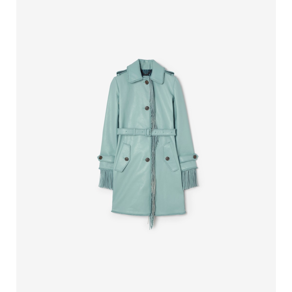  Short Fringed Leather Car Coat