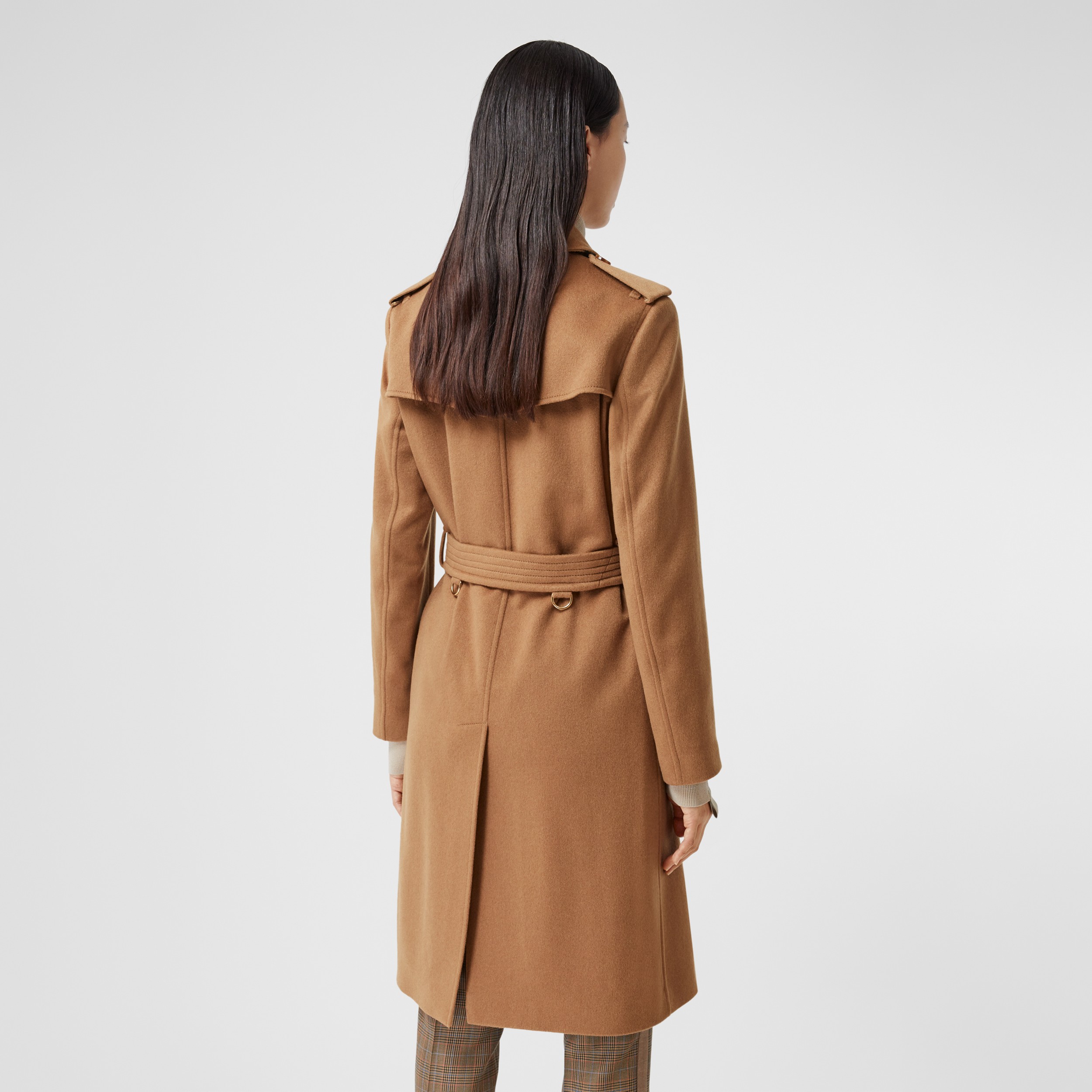 Trench coat em cashmere regenerado (Bronze) - Mulheres | Burberry® oficial - 3