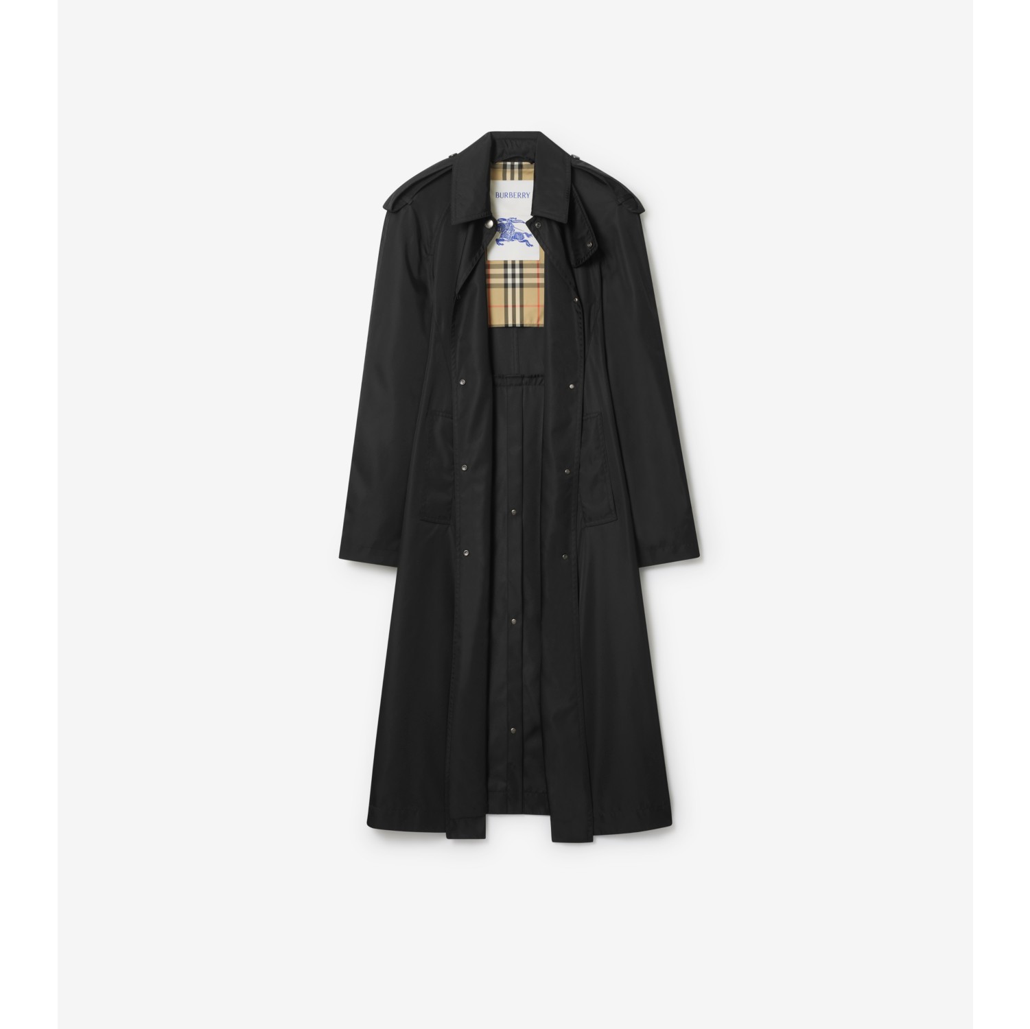 Long Nylon Hooded Car Coat