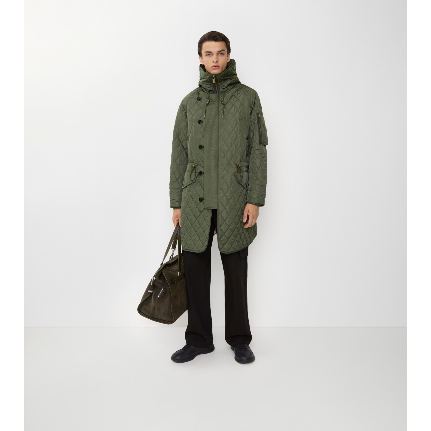 Reissued Quilted Nylon Parka in Khaki green - Men | Burberry® Official