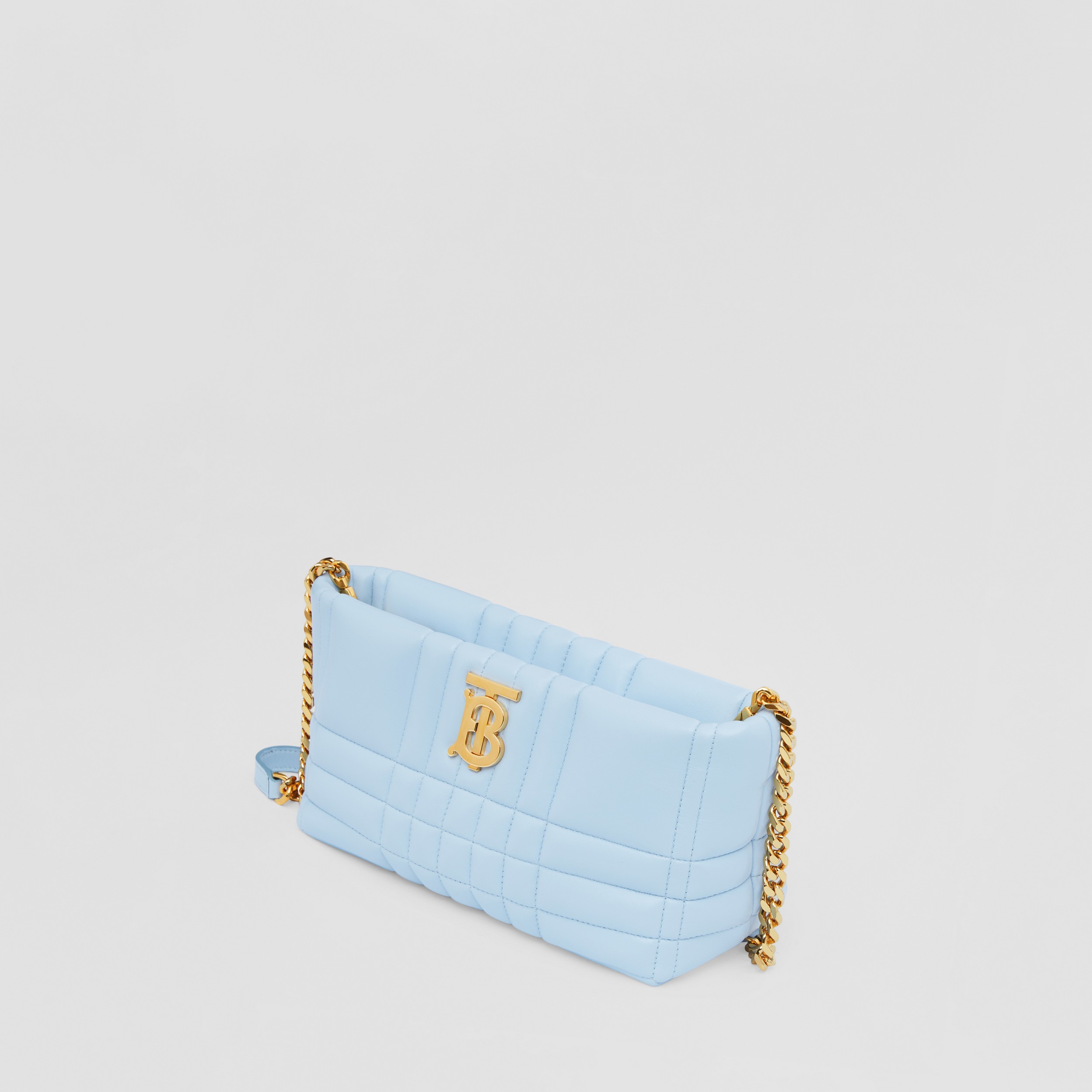 Quilted Leather Small Soft Lola Bag in Pale Blue - Women | Burberry® Official - 4