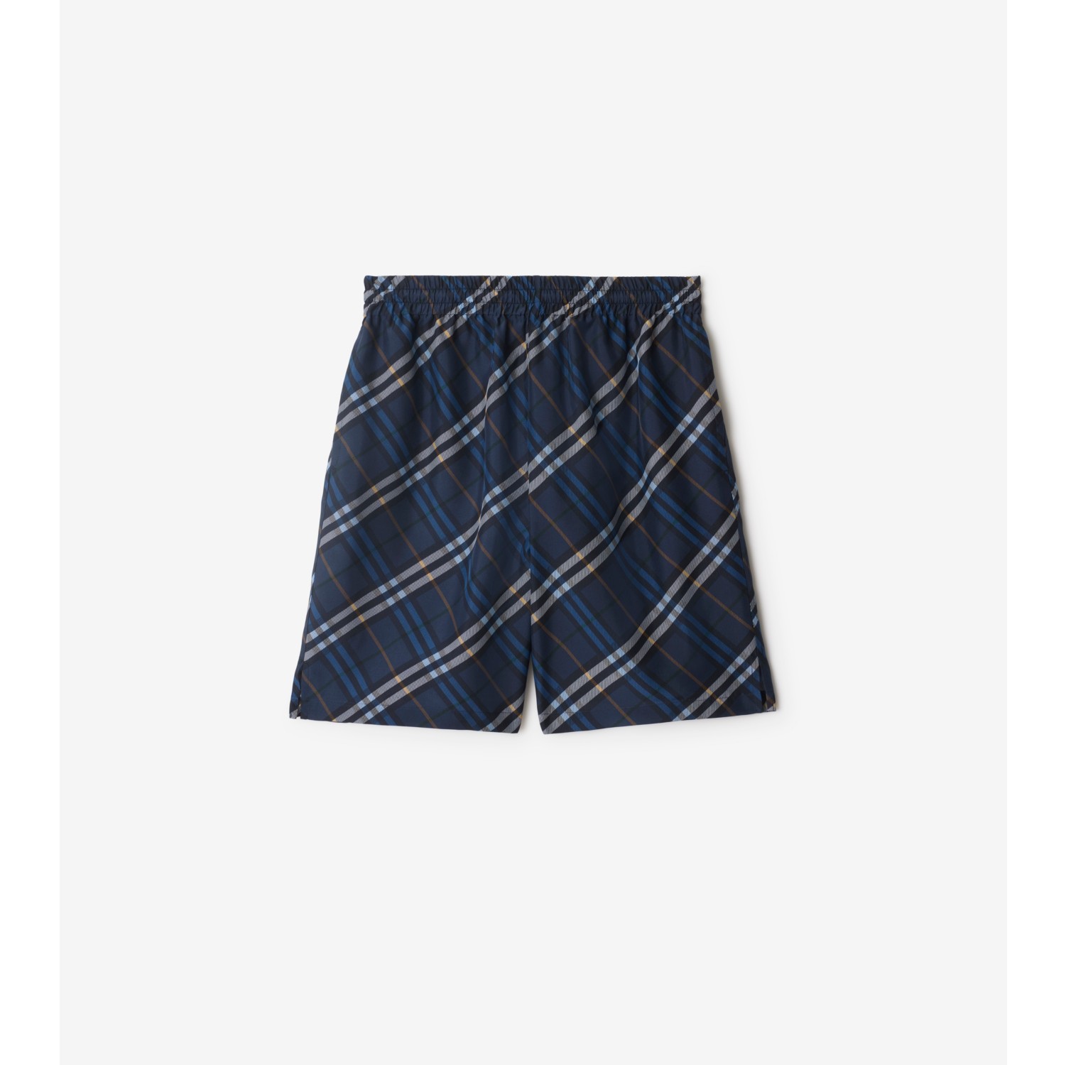 Check Silk Poplin Shorts