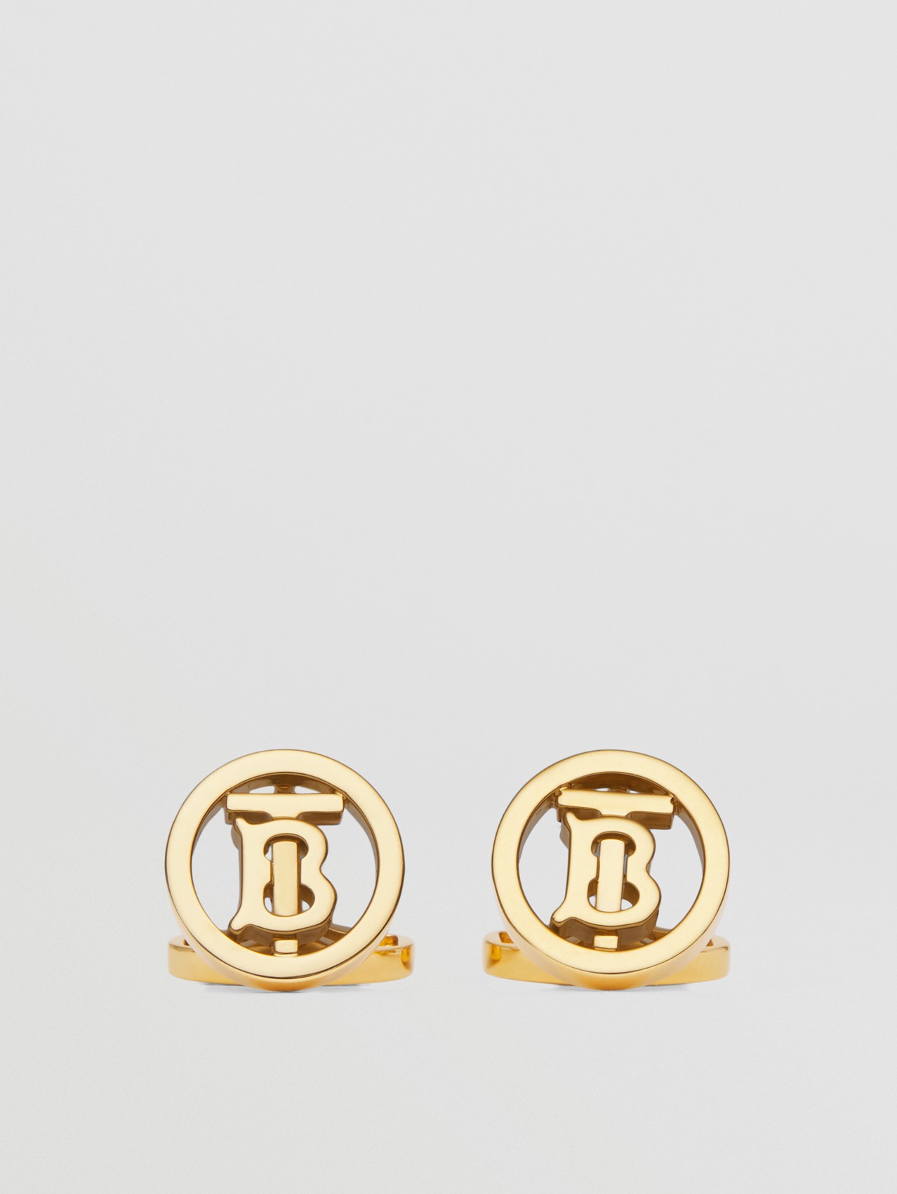 Gemelos chapados en oro con forma de monograma (Dorado Claro)