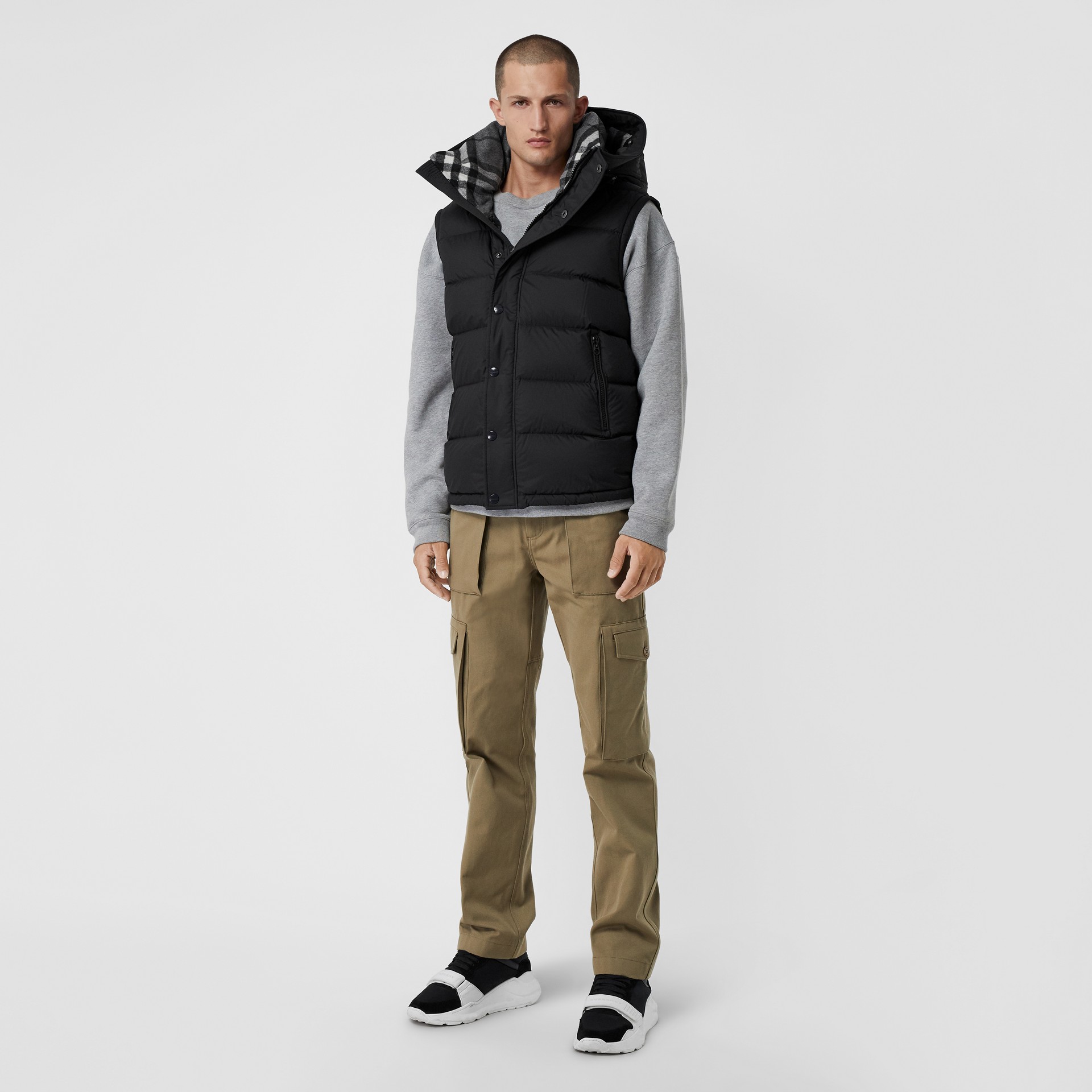 Technical Cotton Twill Cargo Trousers in Khaki - Men | Burberry United States