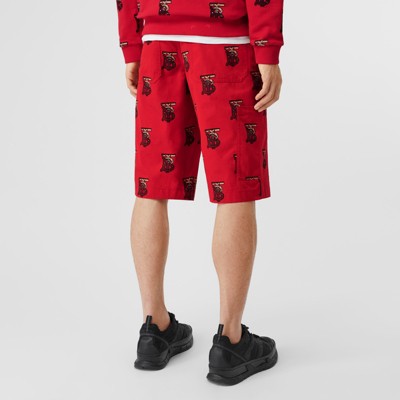 burberry shorts mens red