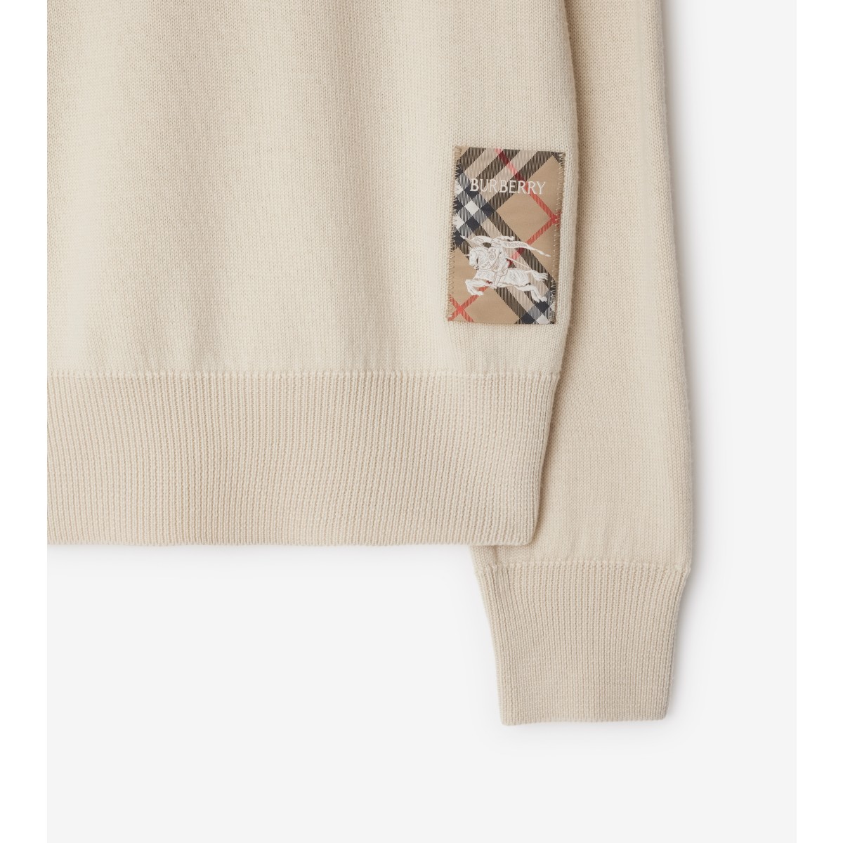  Check Label Wool Sweater