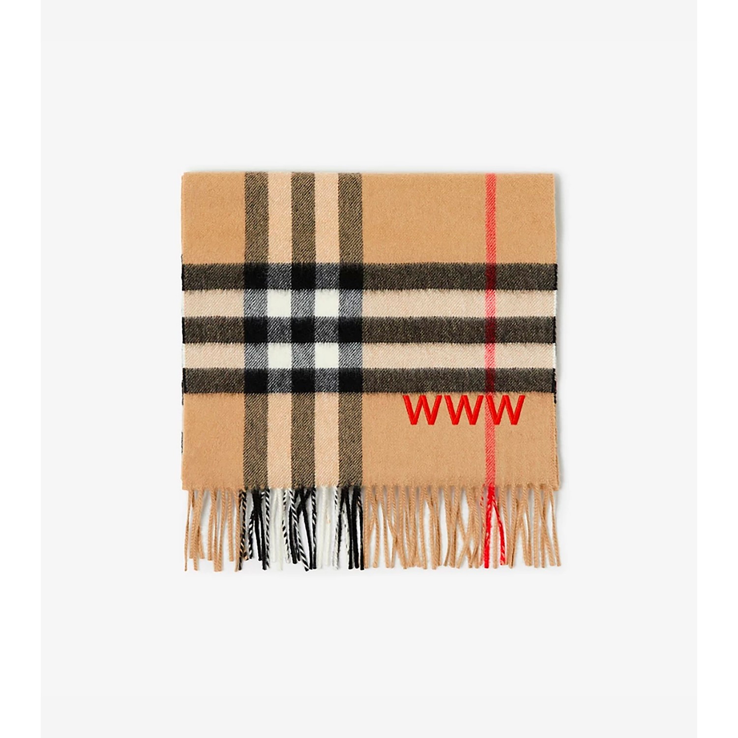 Burberry Two-Tone Checked Cashmere Scarf - Brown