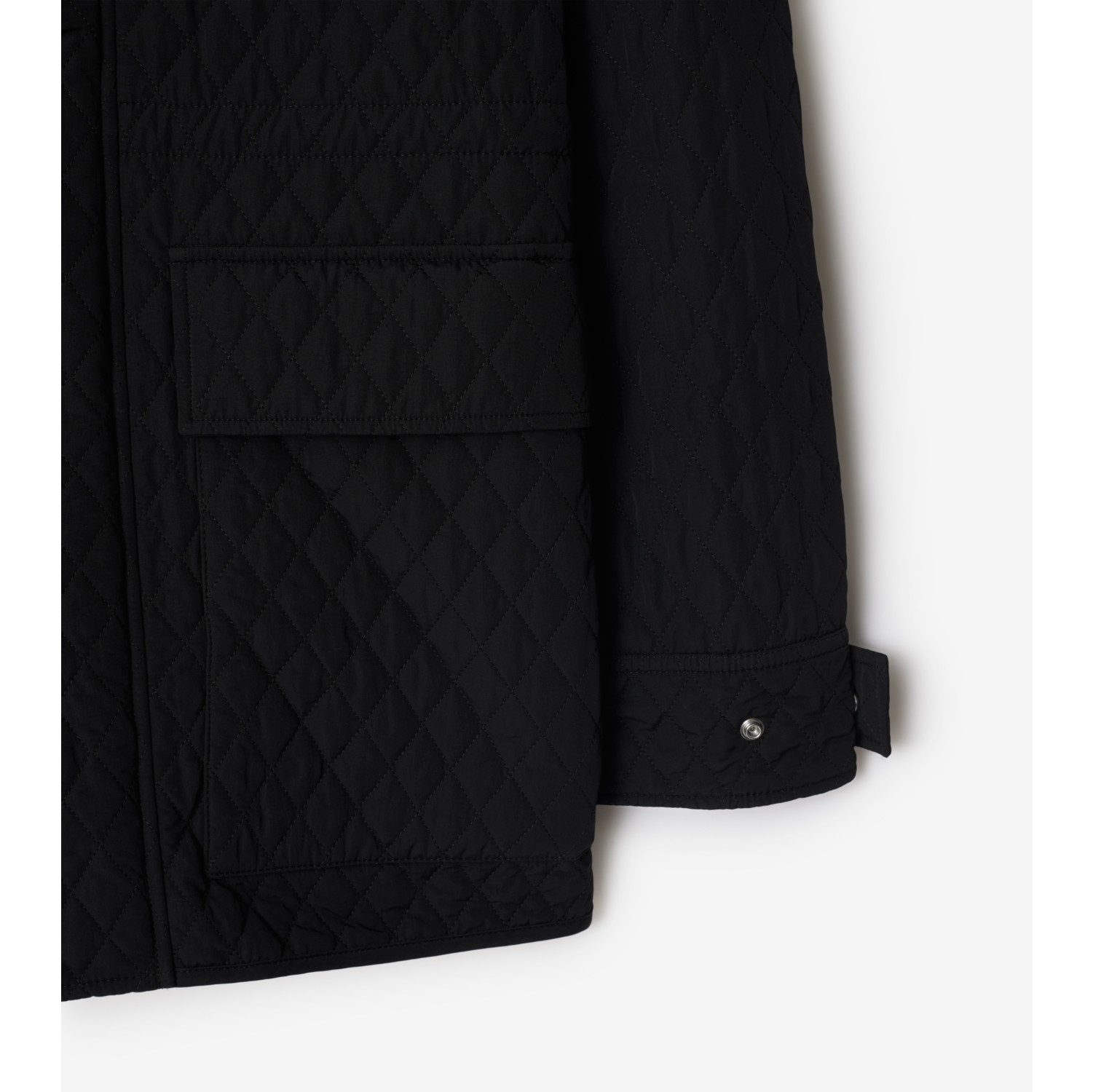 Check Hood Quilted Nylon Jacket