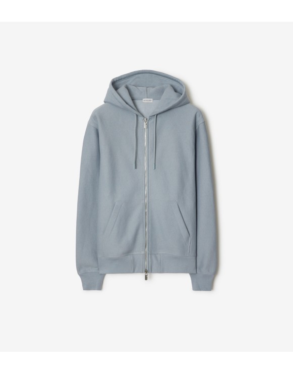 Hoodie zippé en coton mélangé avec logo