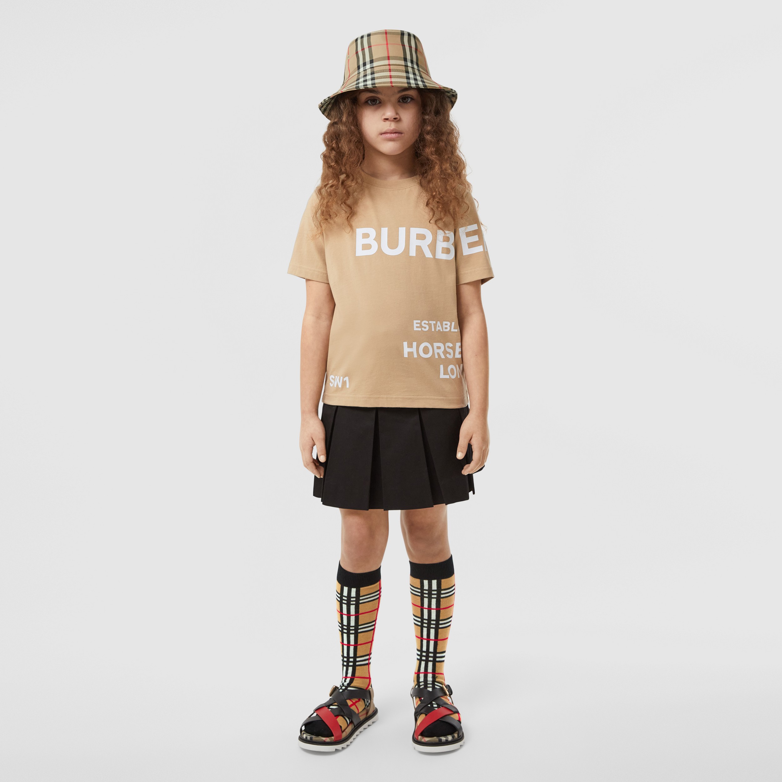 Baumwoll-T-Shirt mit Horseferry-Aufdruck (Vintage-beige) | Burberry® - 3