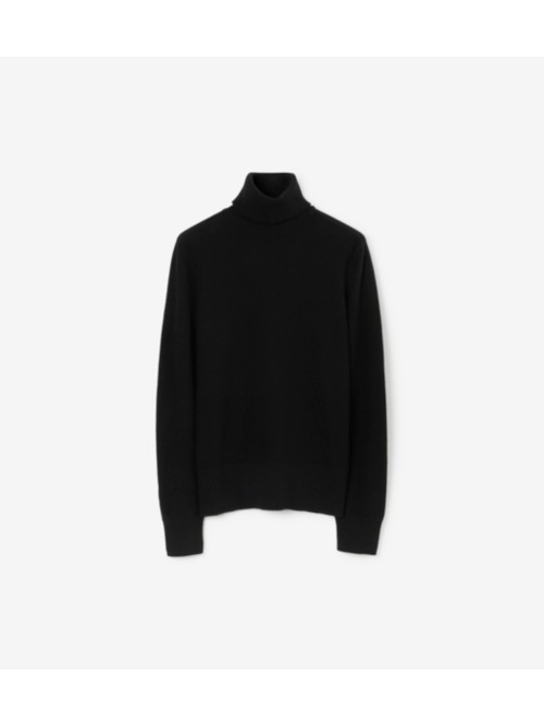 Shop Burberry Wool Cashmere Sweater In Black
