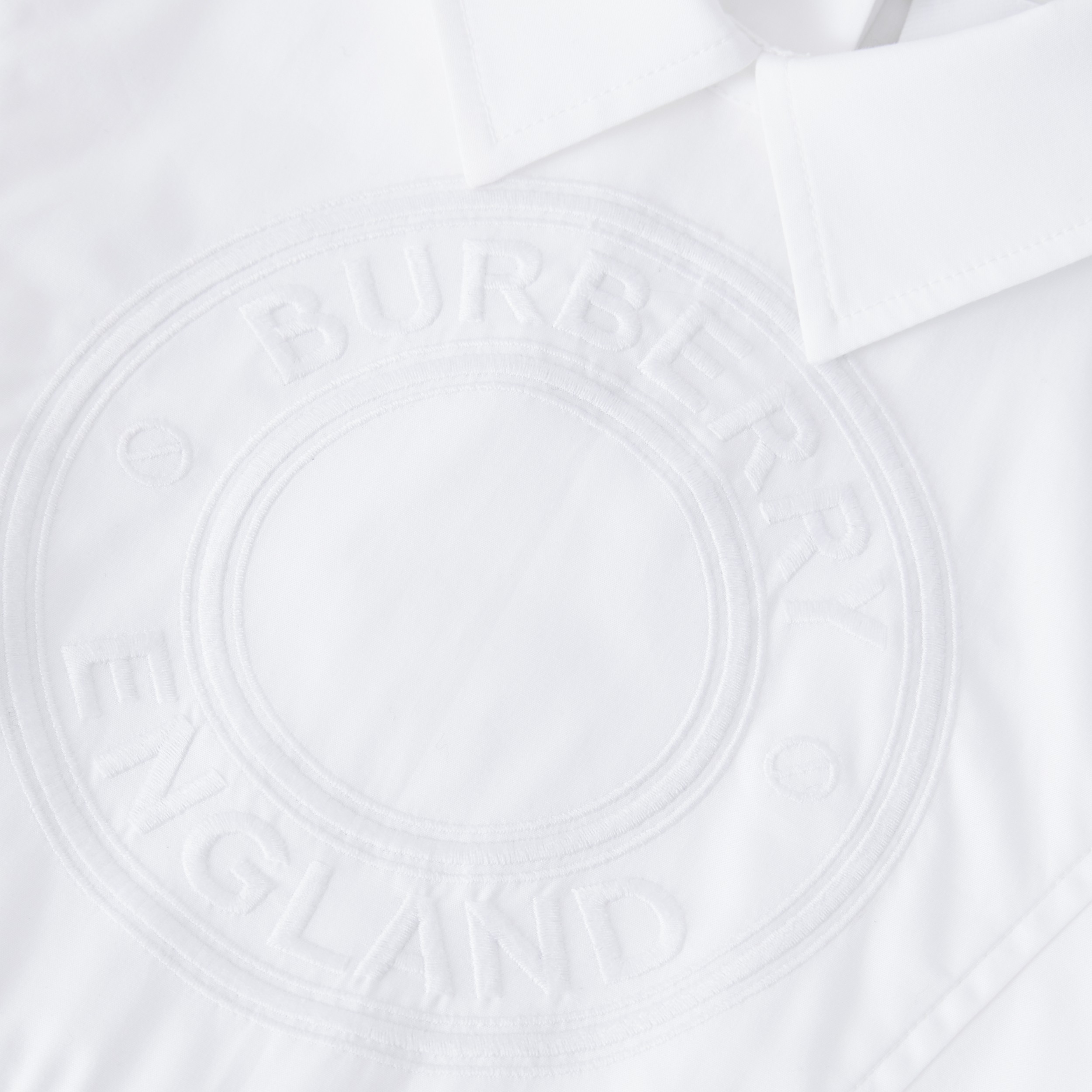 Short-sleeve Logo Graphic Stretch Cotton Dress in White | Burberry® Official - 2
