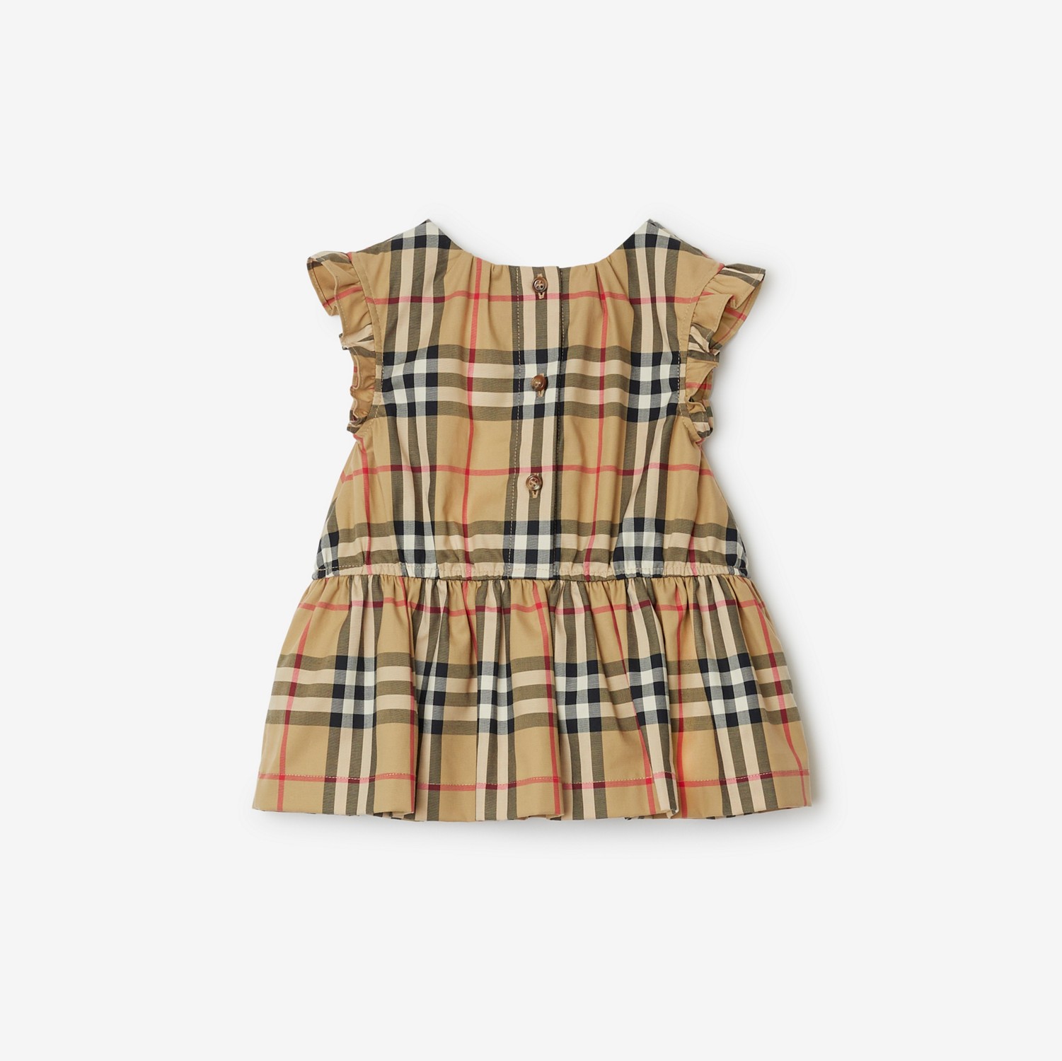 Check Stretch Cotton Dress with Bloomers