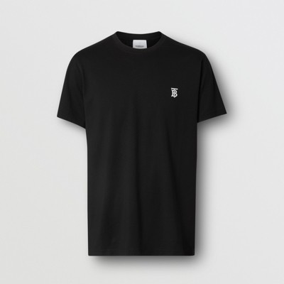 モノグラムモチーフ コットンTシャツ (ブラック) - メンズ | Burberry®公式サイト