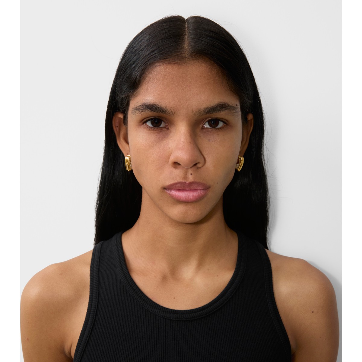  Small Shield Pavé Earrings