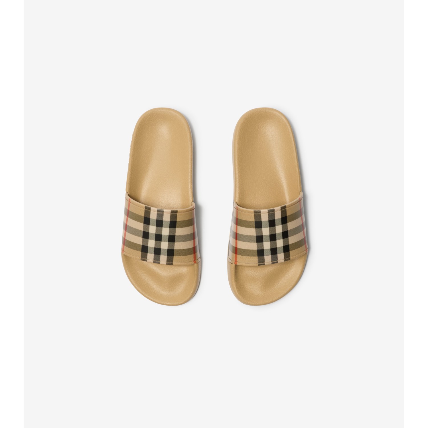 Check Slides in Sand beige - Children | Burberry® Official