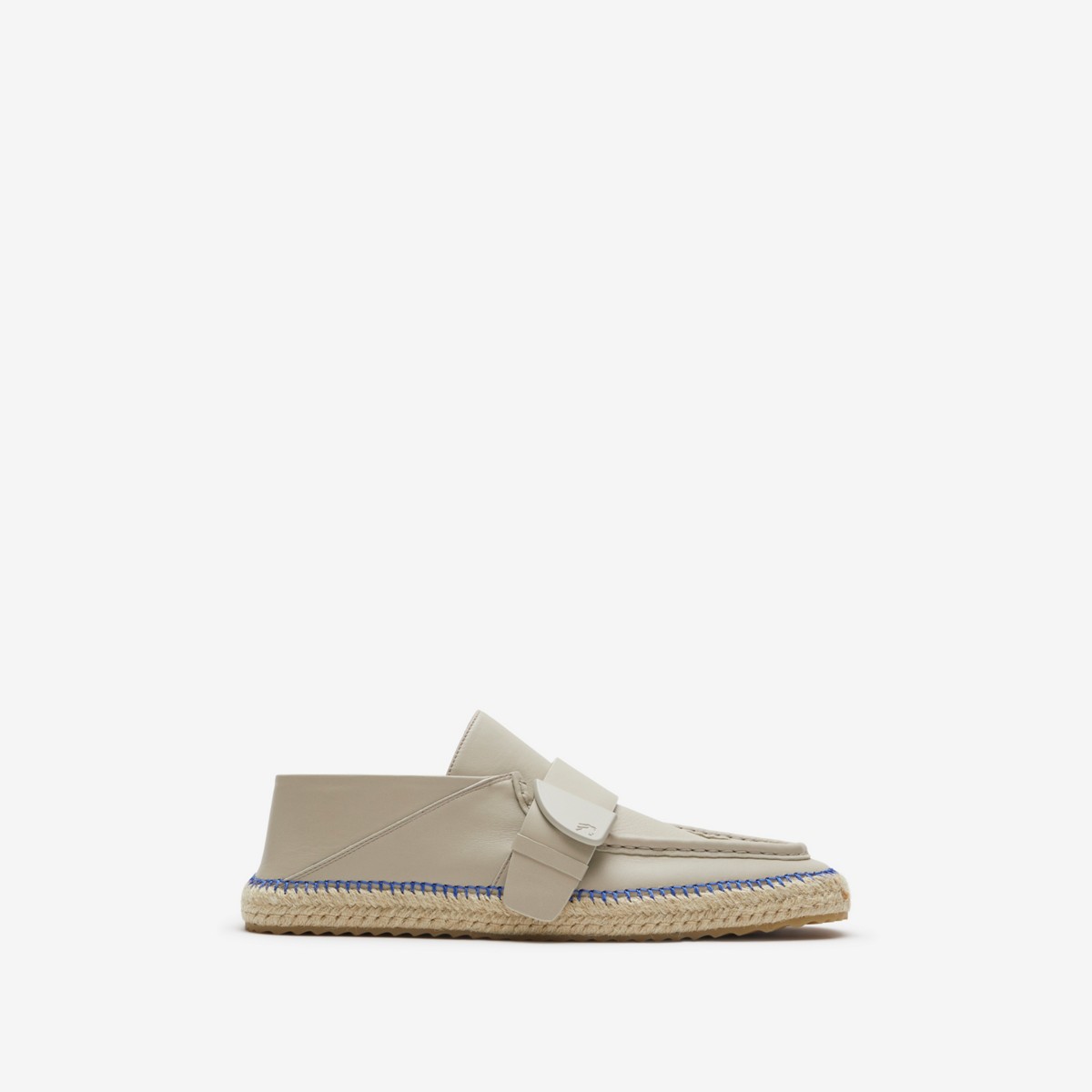 Burberry Leather Deck Espadrilles In Neutral