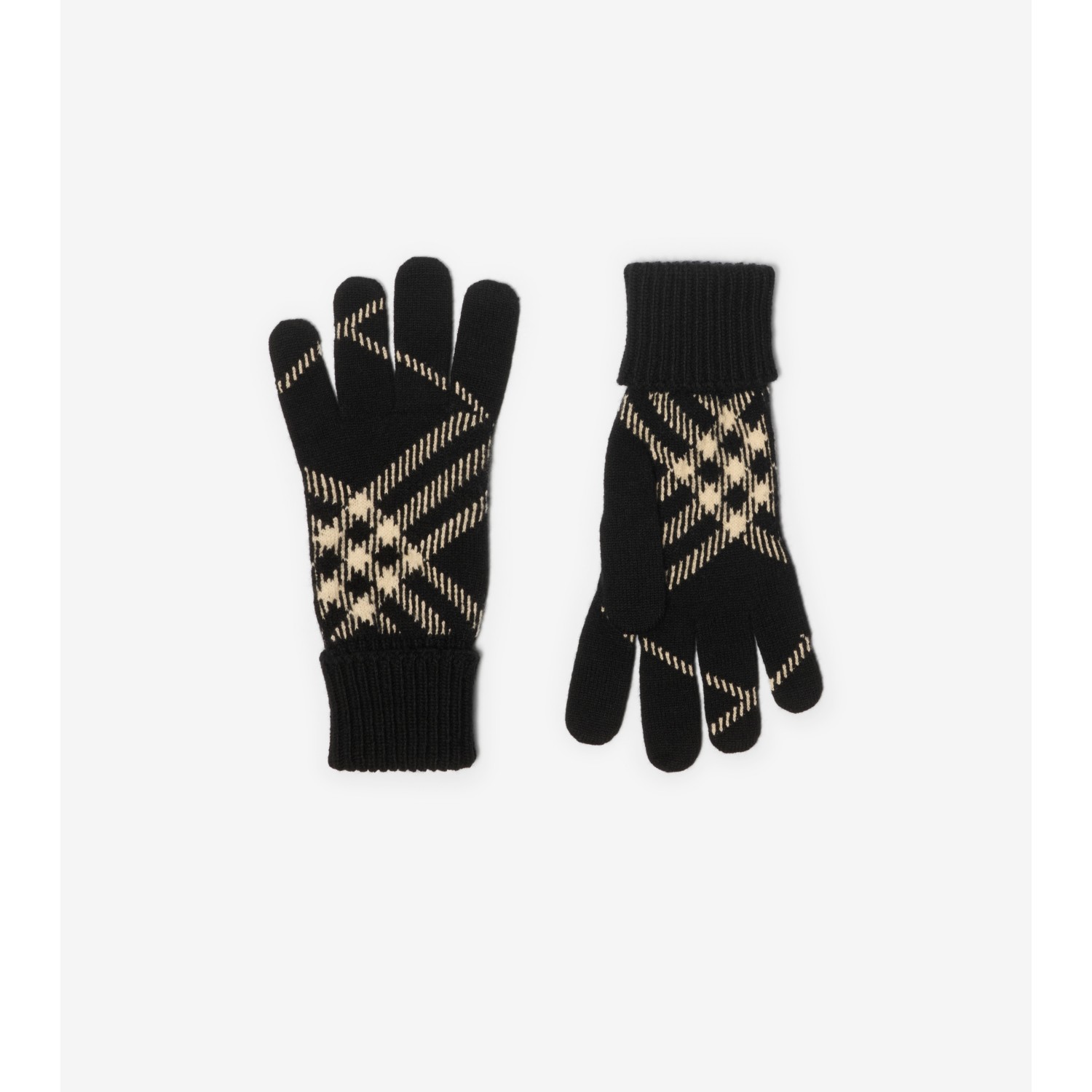 Check Cashmere Blend Gloves - thumbnail 4