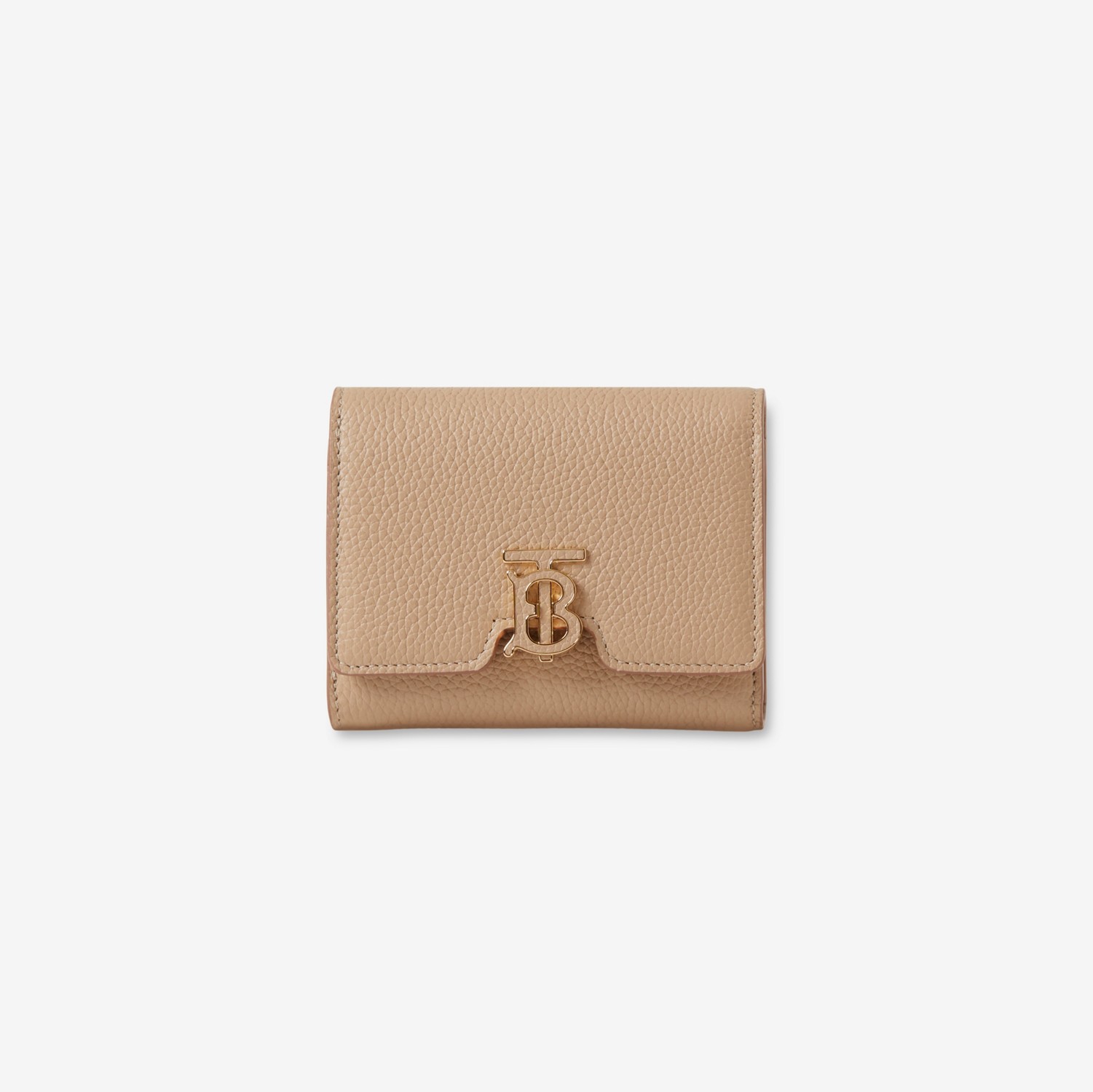 TB Compact Wallet in Oat beige - Women, Leather | Burberry® Official