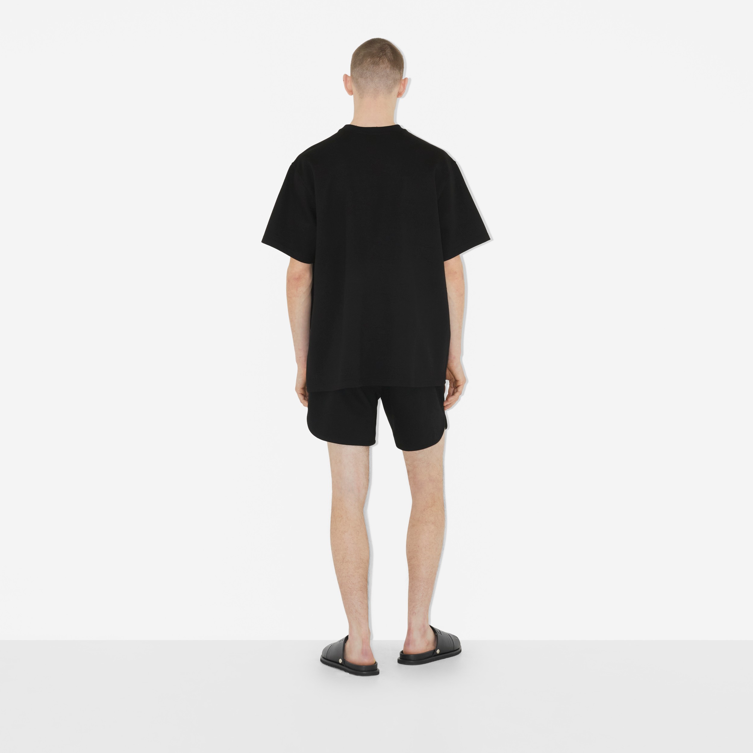 T-Shirt aus technischem Baumwollpiqué mit EKD-Motiven (Schwarz) - Herren | Burberry® - 4