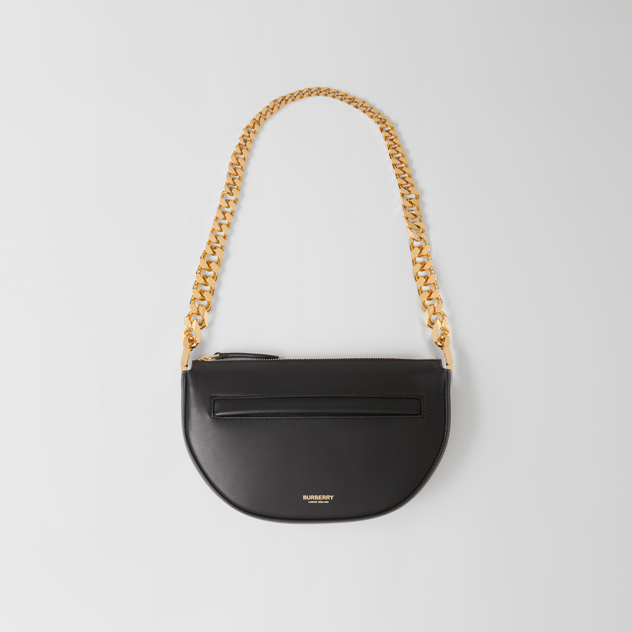 Leather Mini Zip Olympia Bag in Black - Women | Burberry® Official