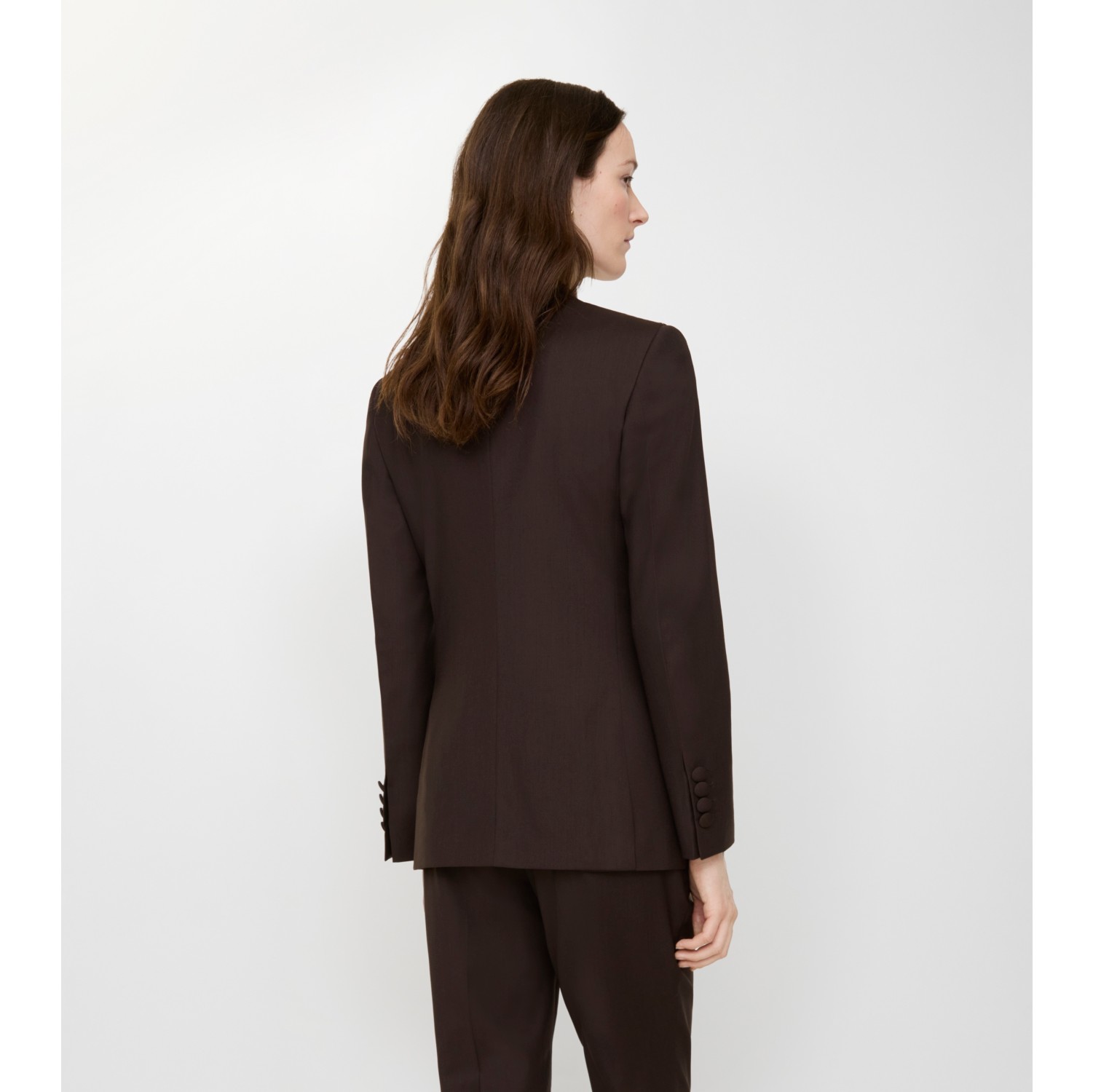 Wool Tailored Jacket in Carbon brown - Women | Burberry® Official