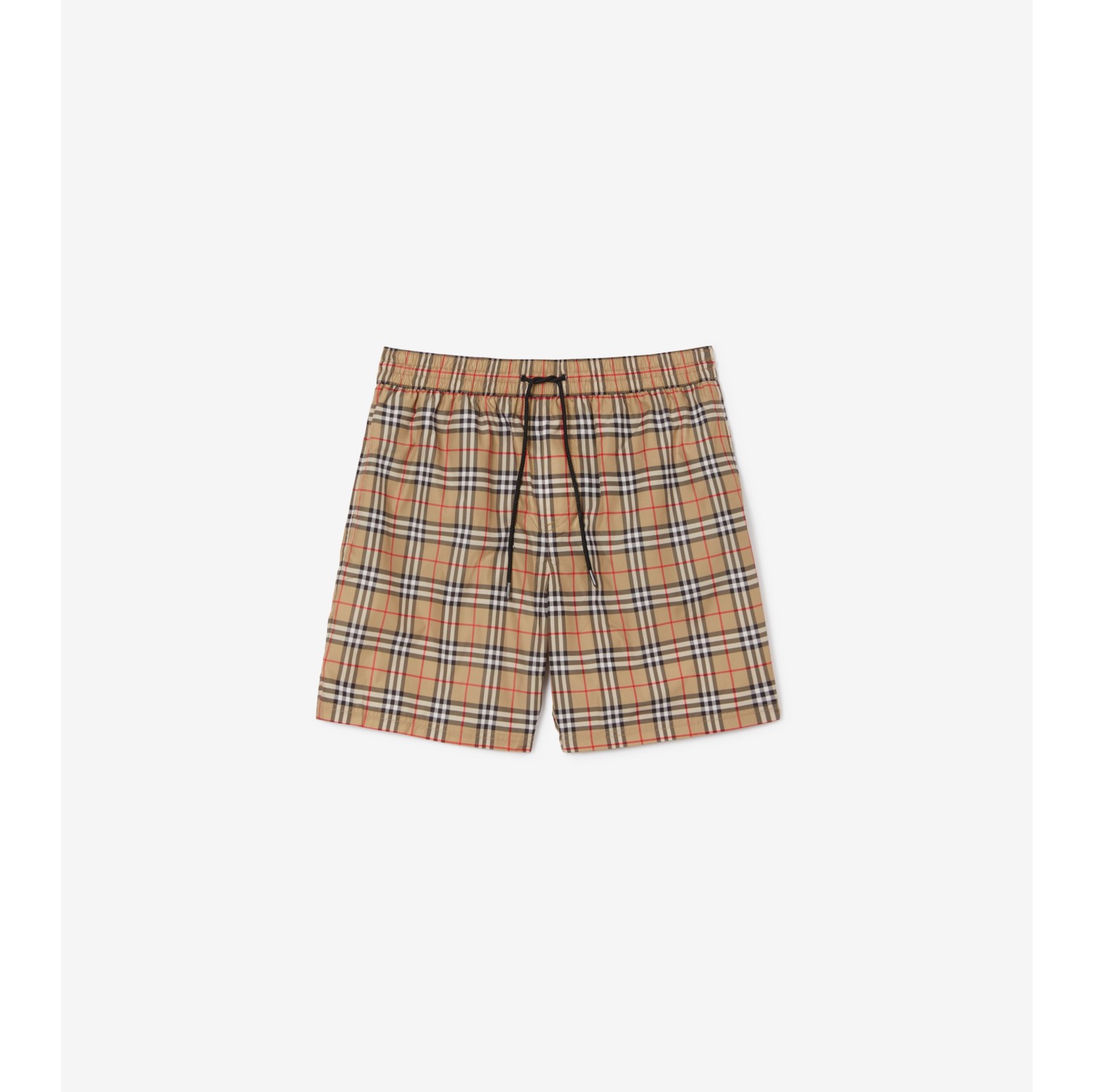 Check Swim Shorts in Archive beige Men Burberry Official