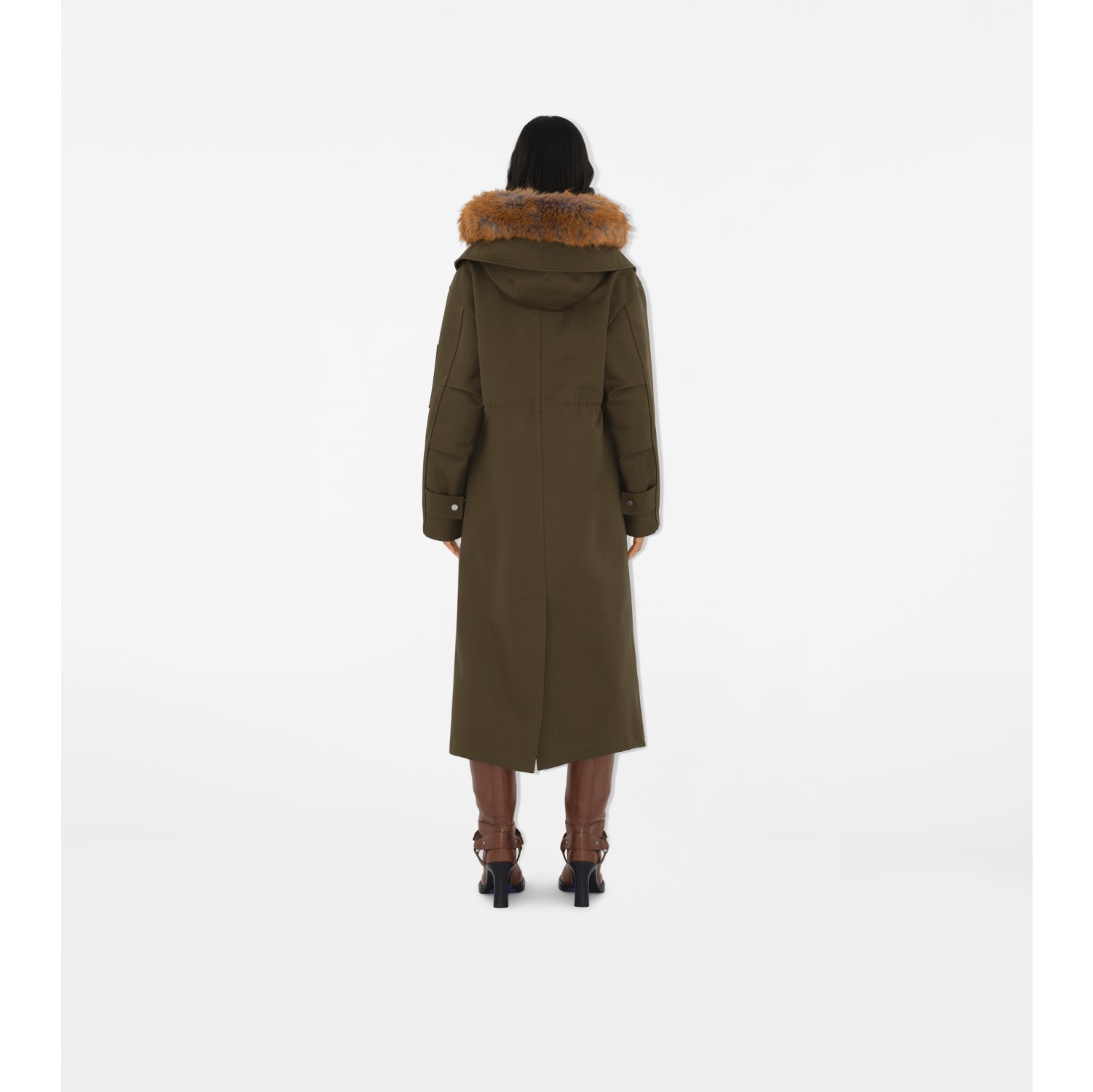 Burberry green parka best sale