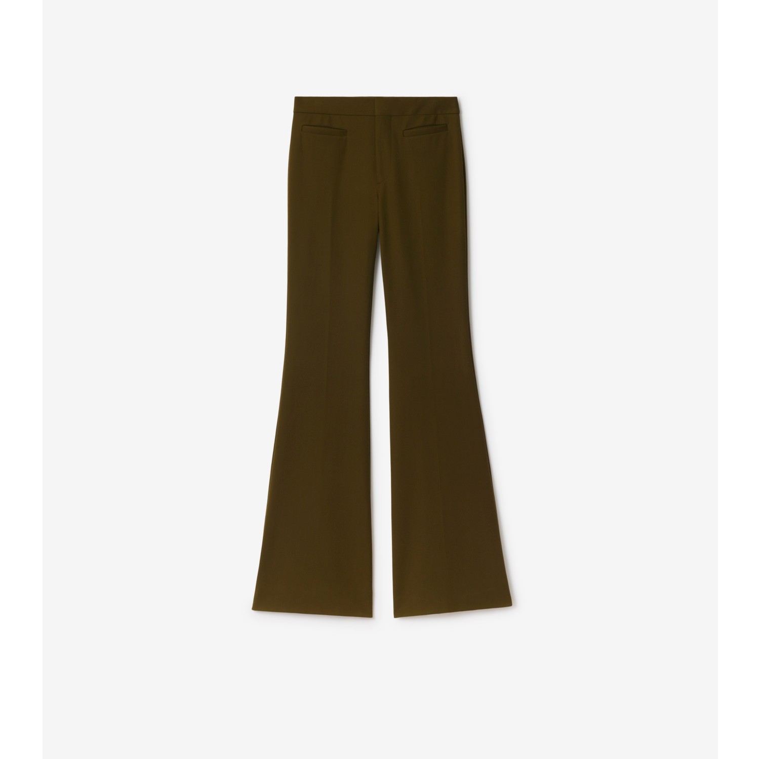 Nylon Wool Blend Tailored Trousers