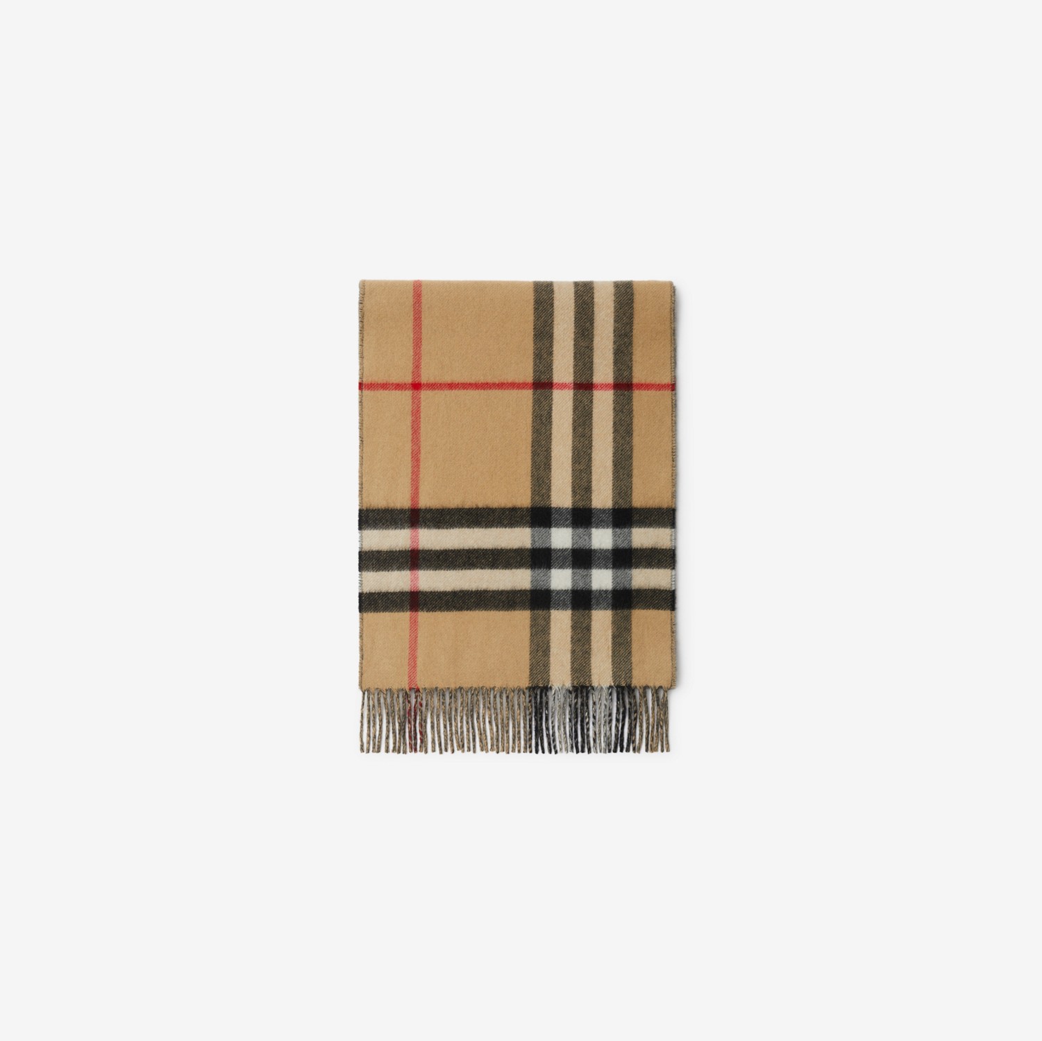 Contrast Check Cashmere Scarf in Archive beige/black Contrast Check Cashmere Scarf in Archive beige/black