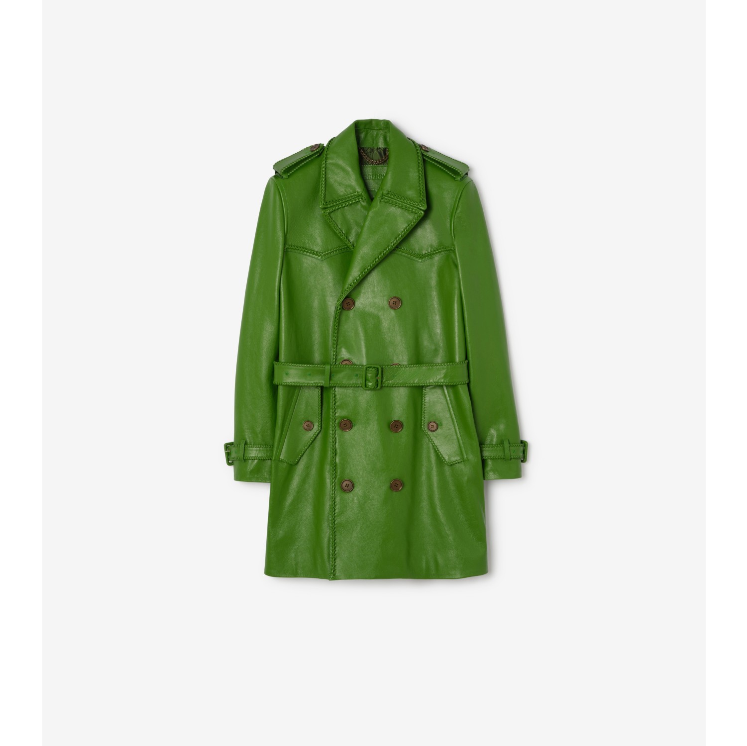 Mid-length Leather Leverton Trench Coat