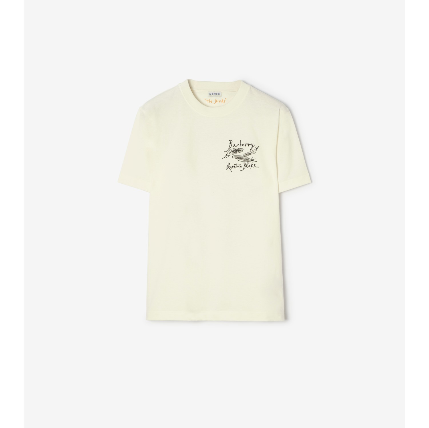 Feather Print Cotton T-shirt