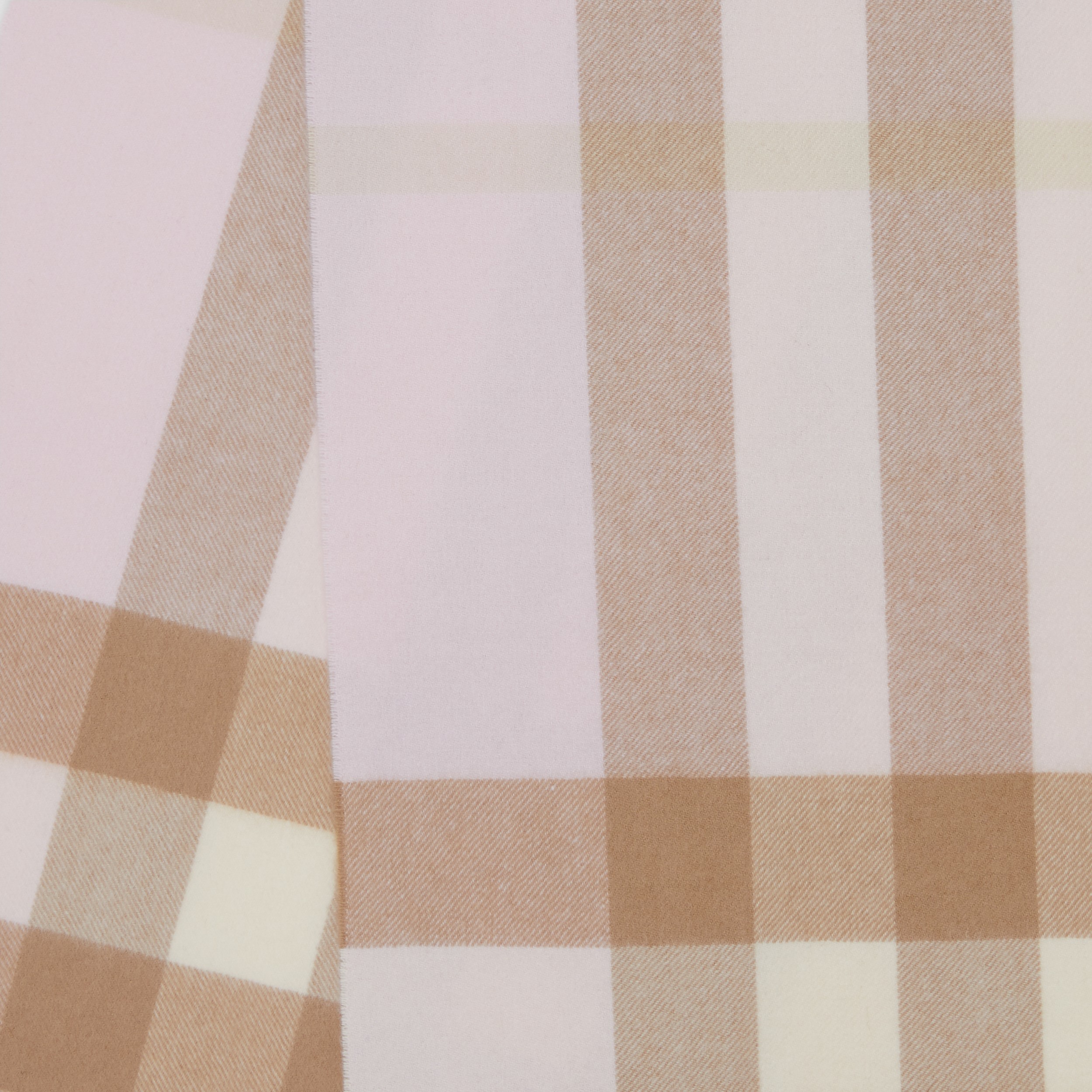 格纹羊绒围巾 (雪花石粉红) | Burberry® 博柏利官网 - 2