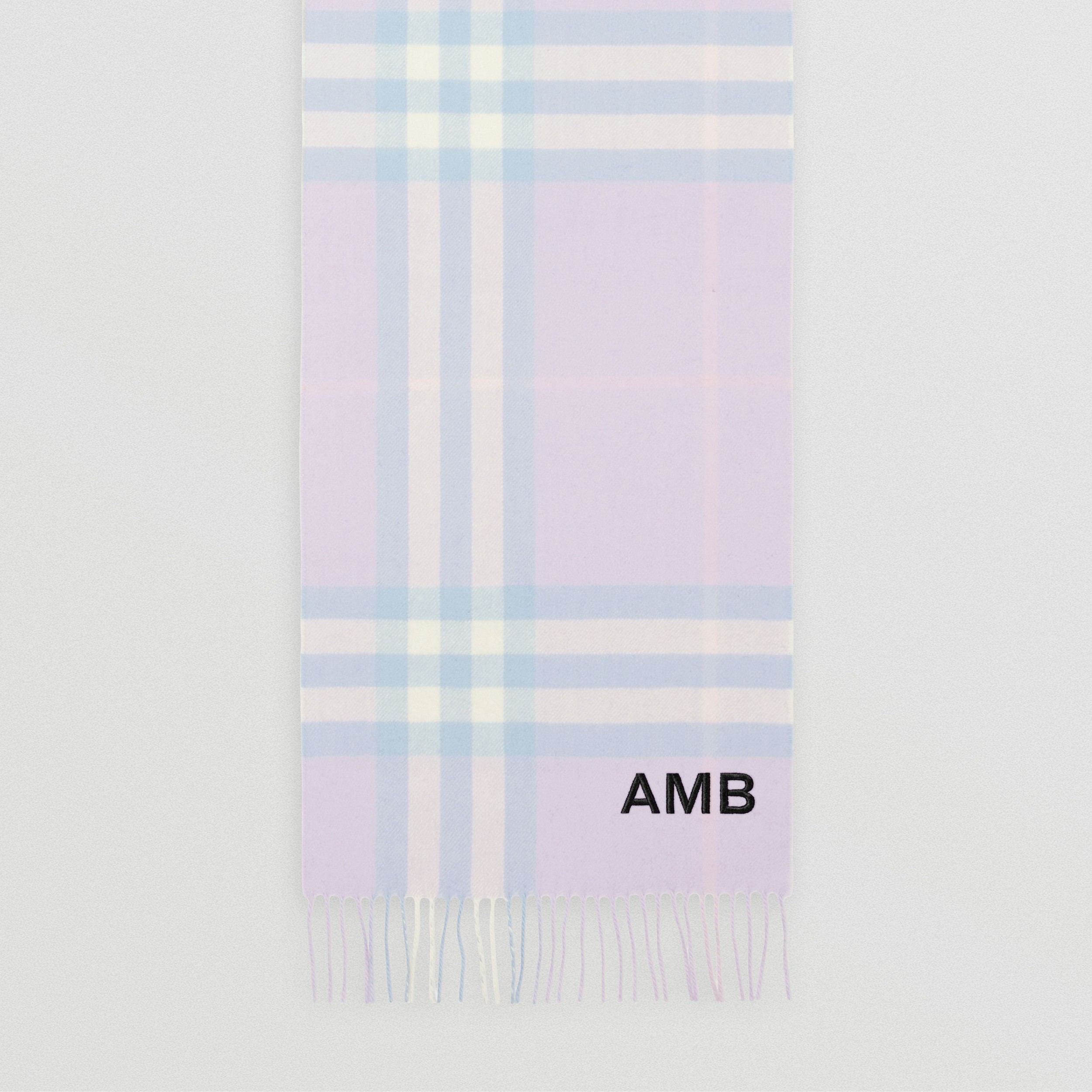 The Burberry Check Cashmere Scarf in Soft Lilac | Burberry® Official - 4